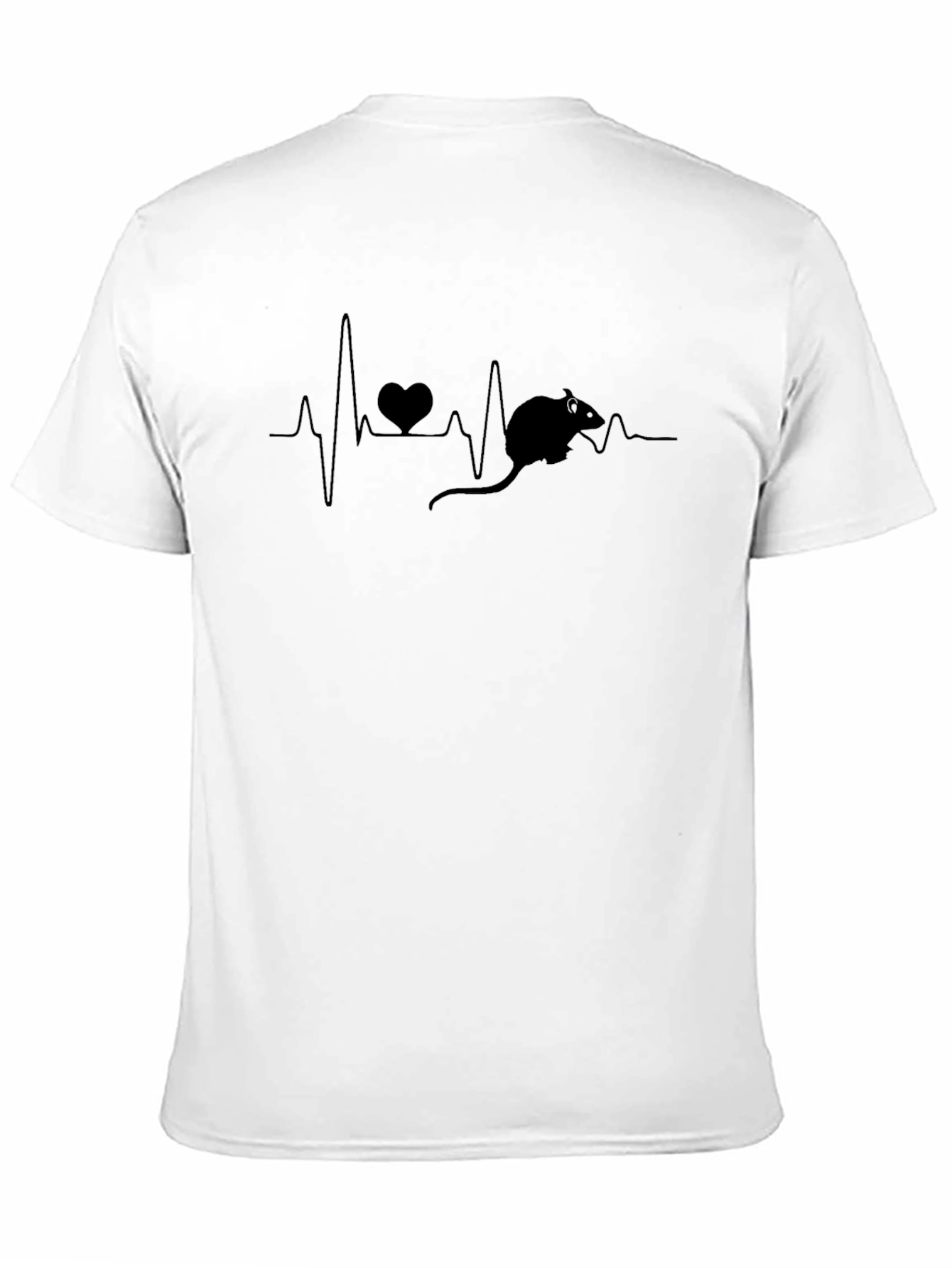 Black Rat Heartbeat T-Shirt - Unique Pet Lover Design view 11