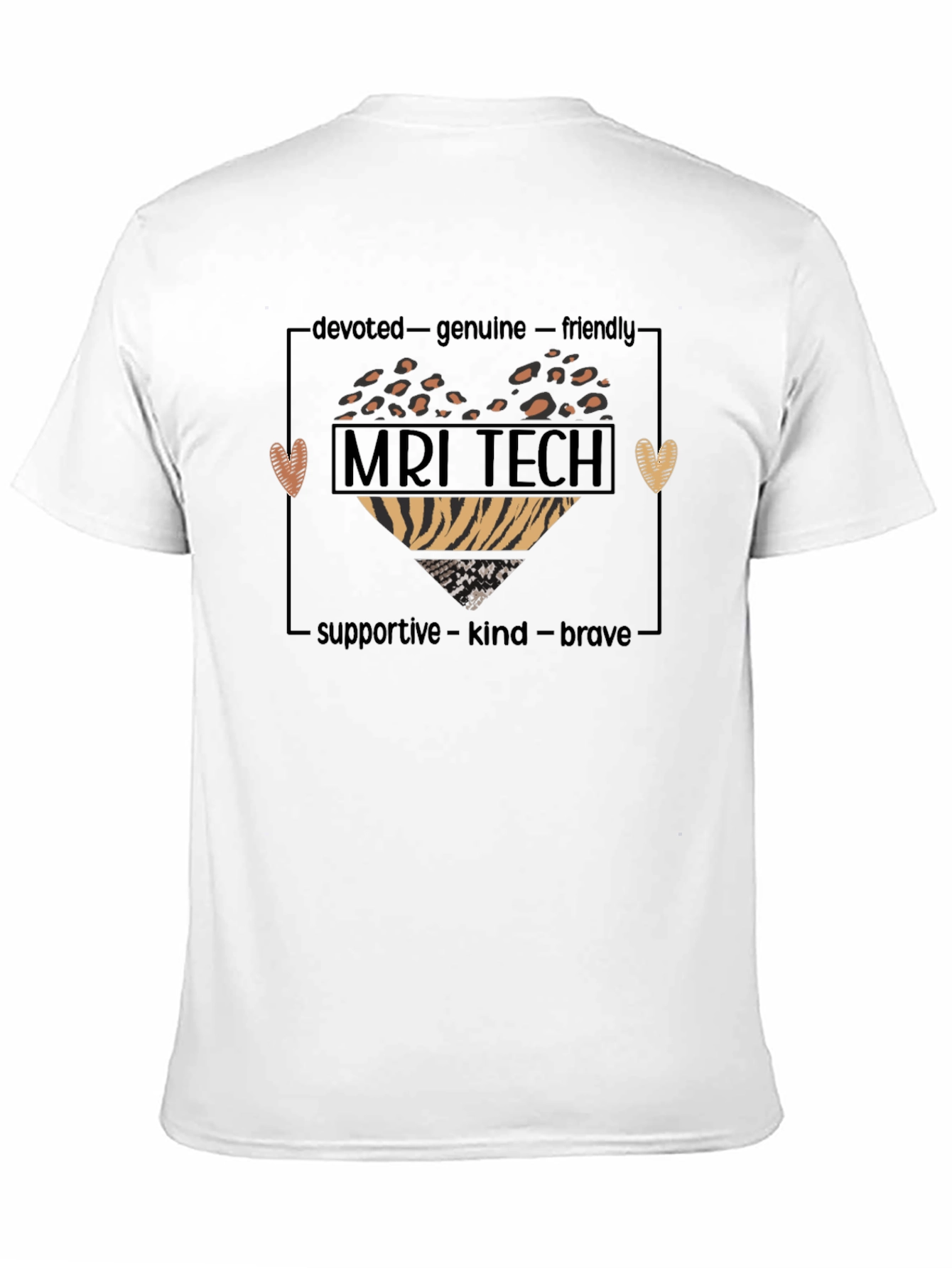Black MRI Tech Heart Graphic T-Shirt view 11