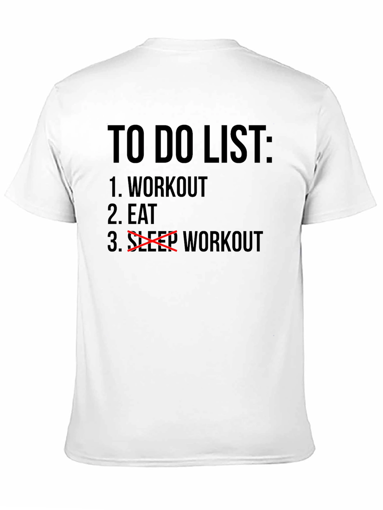 Black Workout Humor T-Shirt - To Do List Gym Tee view 11