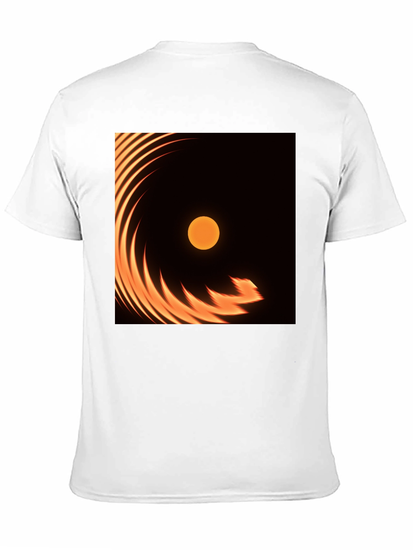 Black Fiery Sun Graphic Tee - Black Cotton Blend view 11