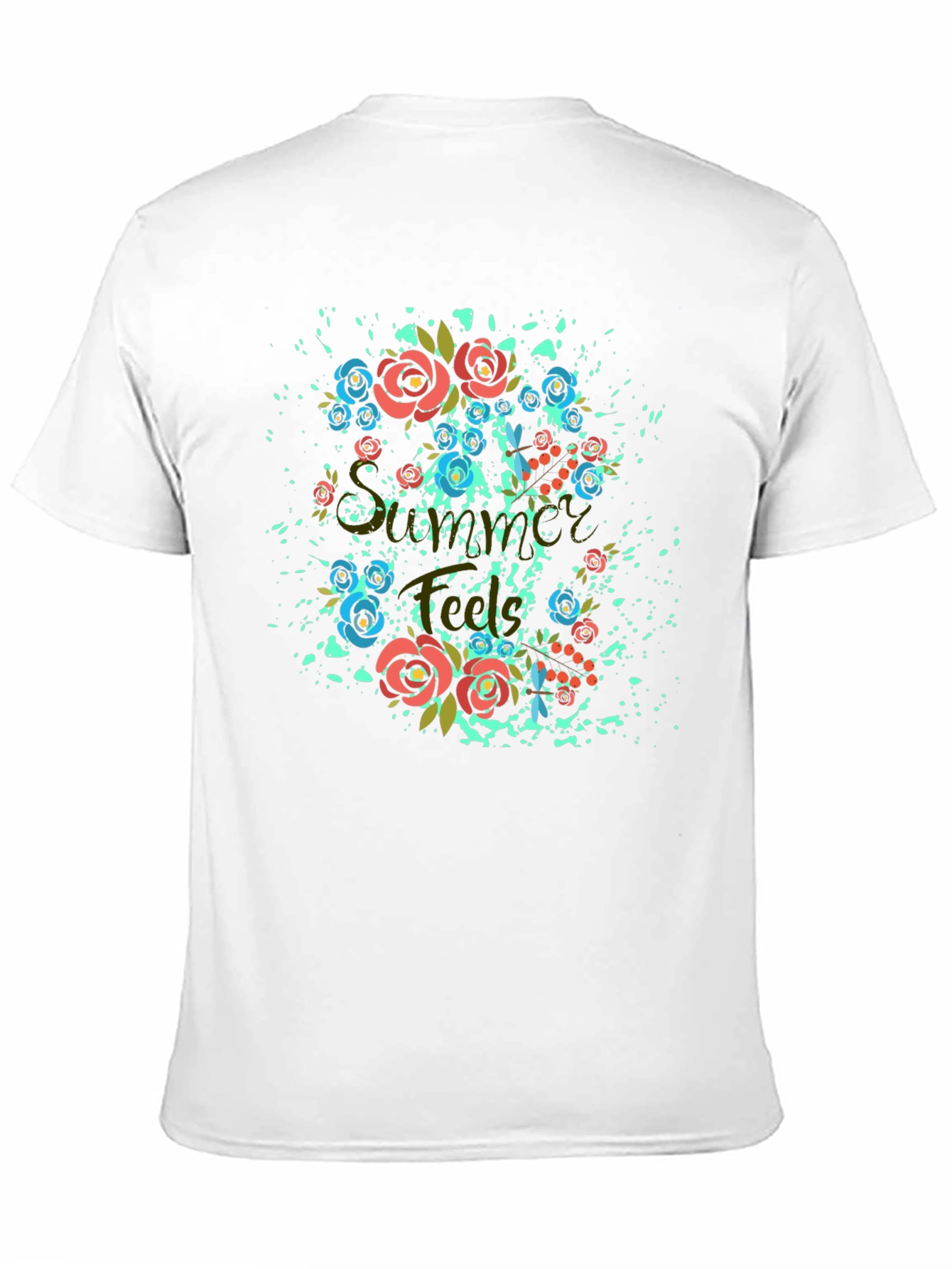 Black Floral Summer T-Shirt - Stylish Black Tee view 11