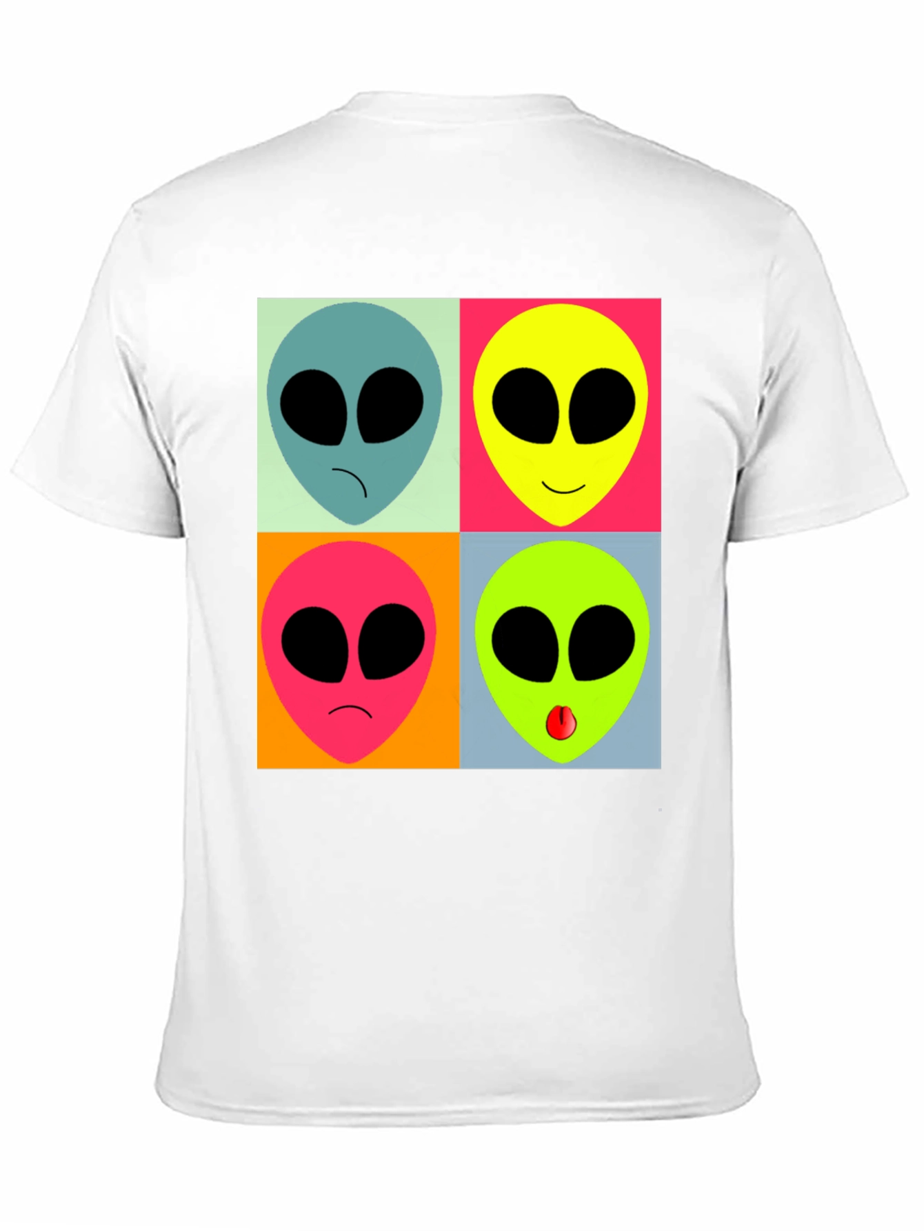 Black Retro Alien Pop Art T-Shirt - Black Graphic Tee view 11