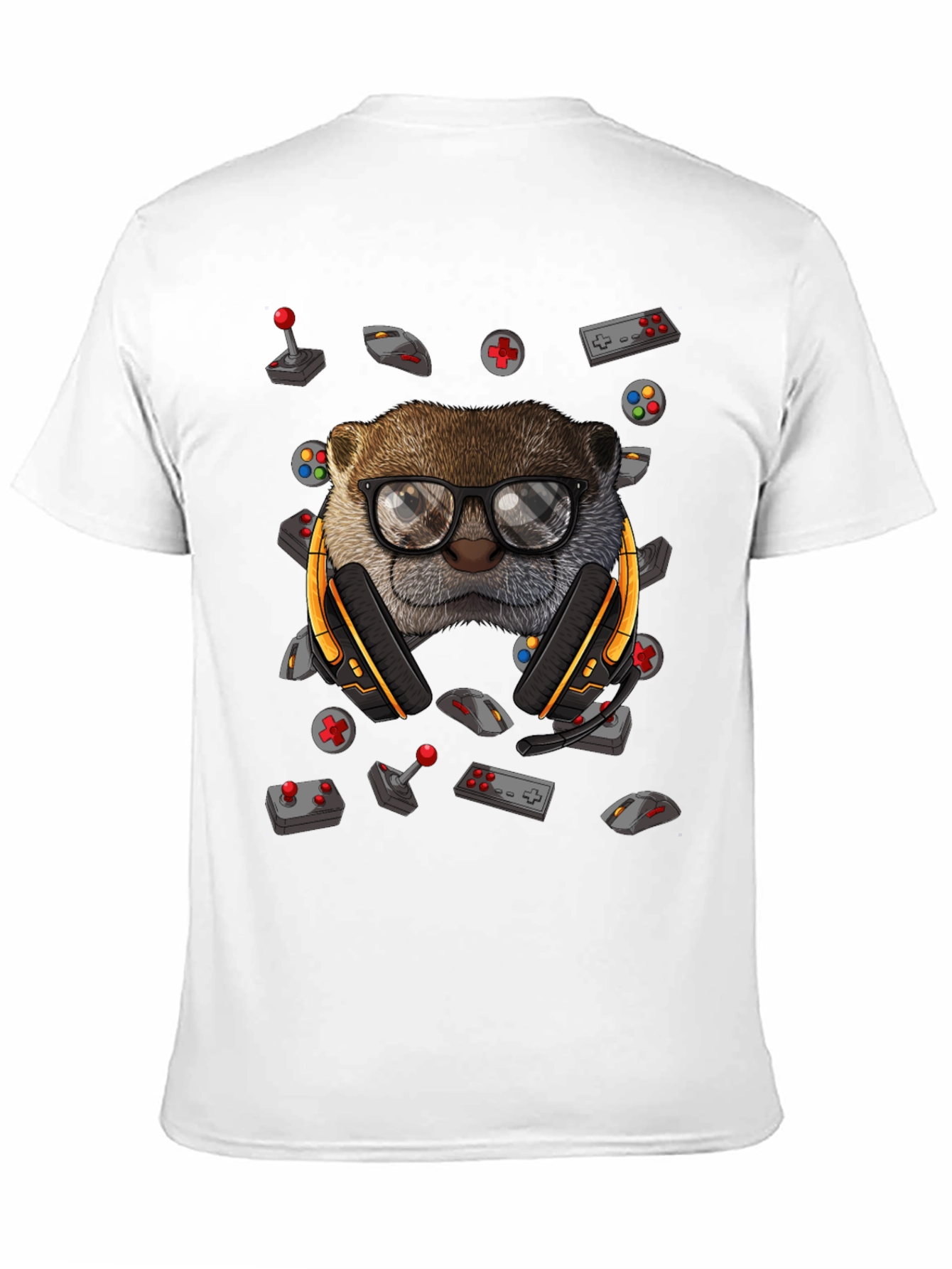 Black Gamer Otter Graphic Tee - Playful Style view 11
