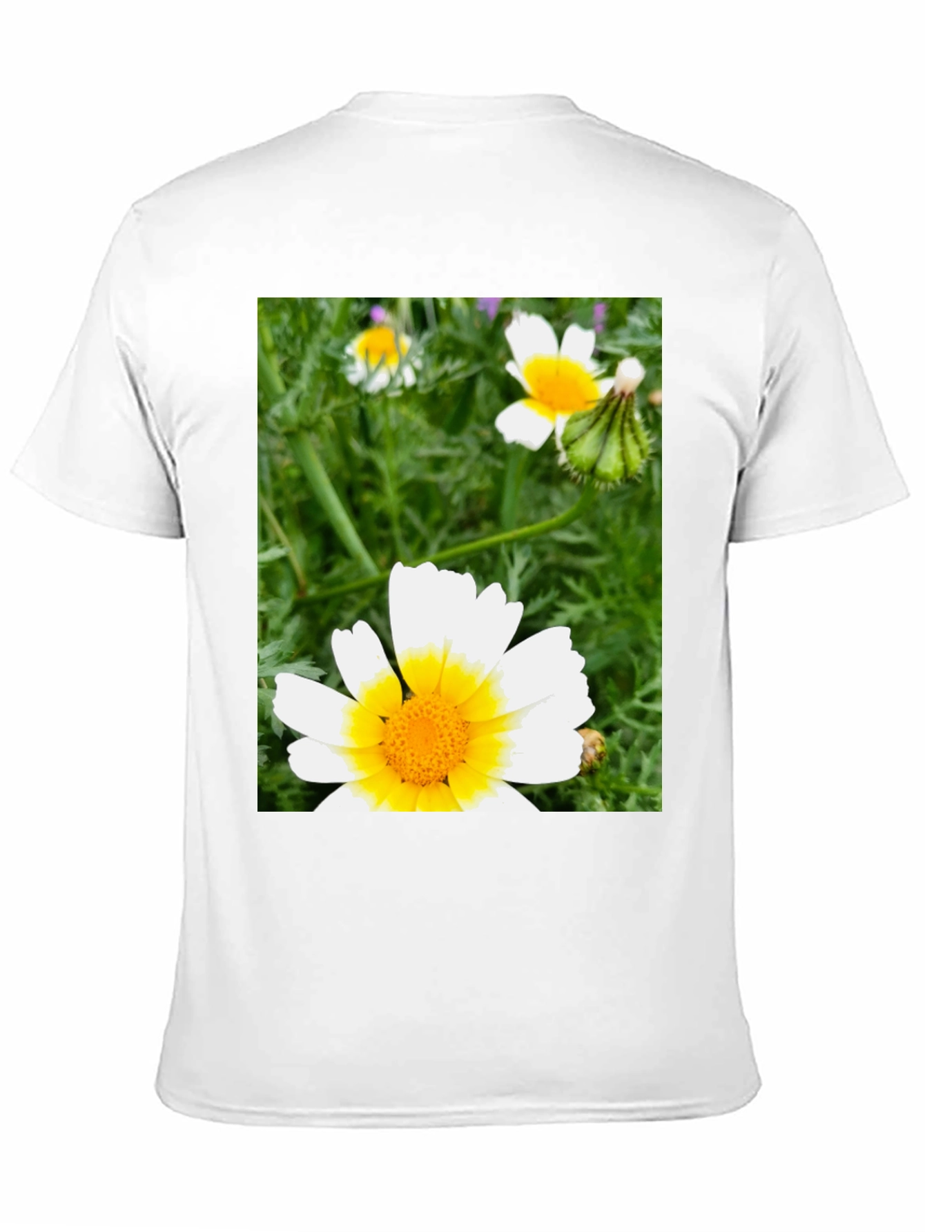 Black Daisy Flower Graphic T-Shirt - Casual Black Tee view 11