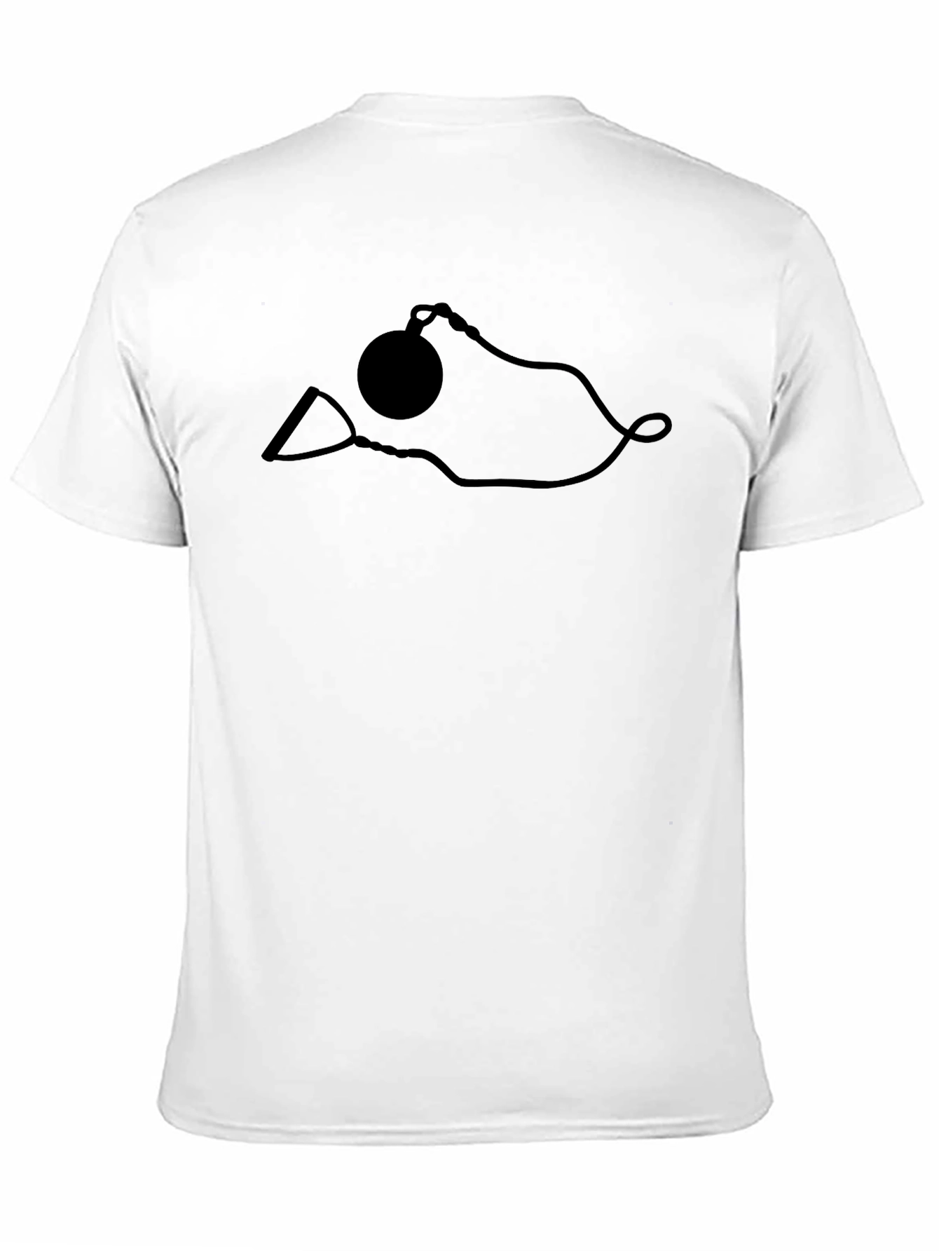 Black Novelty Flail Graphic Tee - Black Cotton Blend view 11