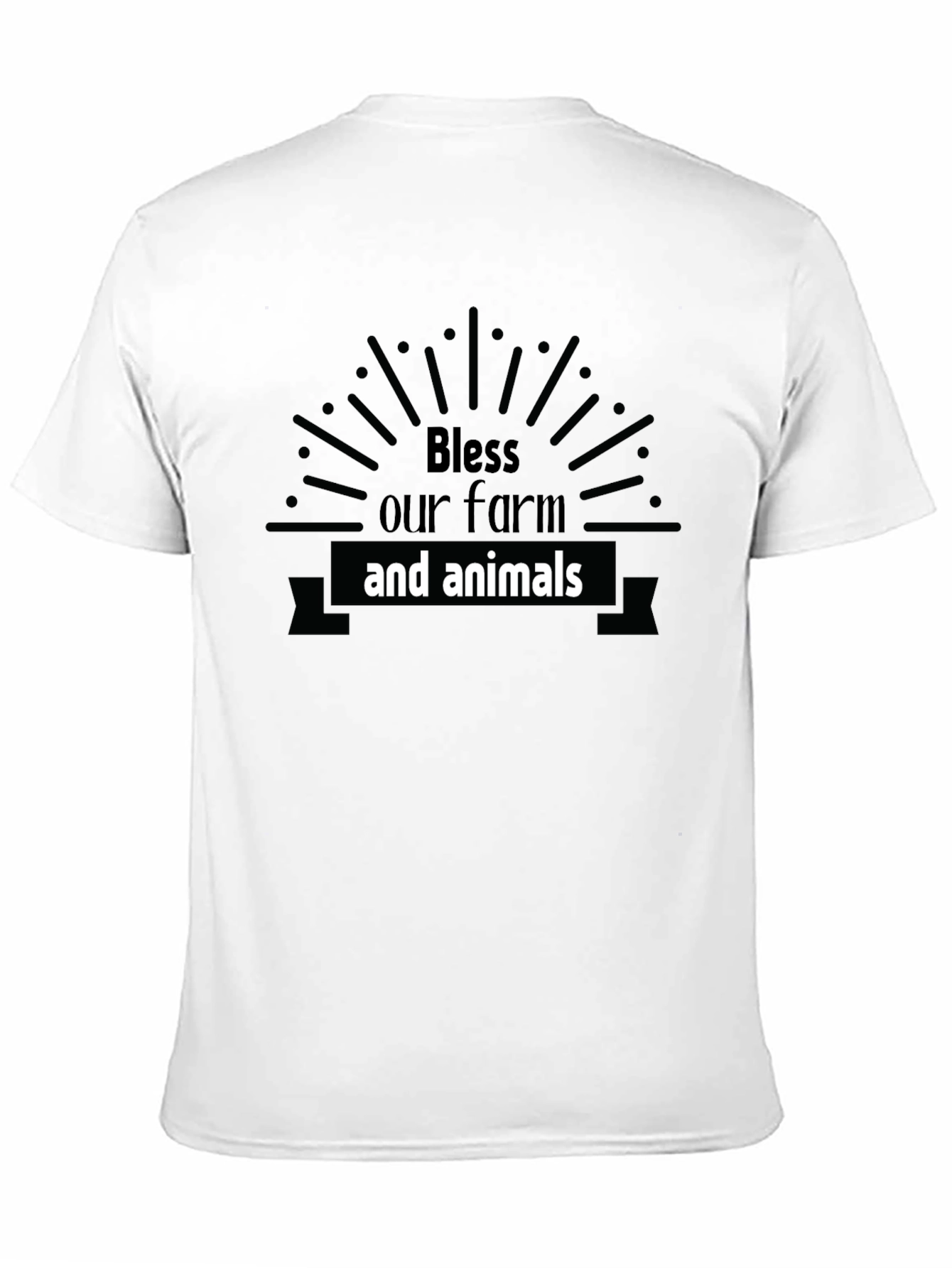 Black Bless Our Farm & Animals Black Graphic Tee view 11