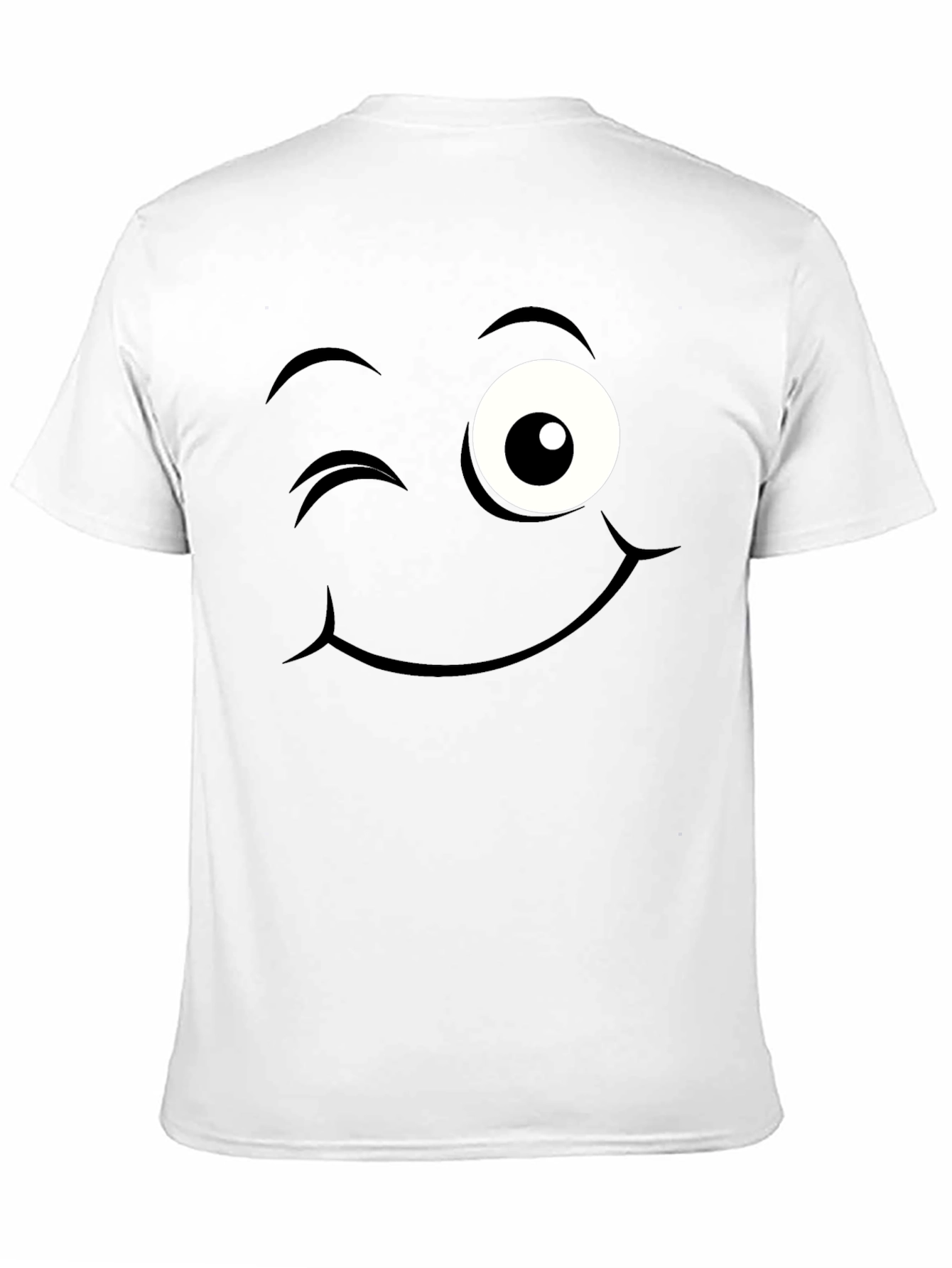 Black Winking Face Graphic Tee - Black view 11