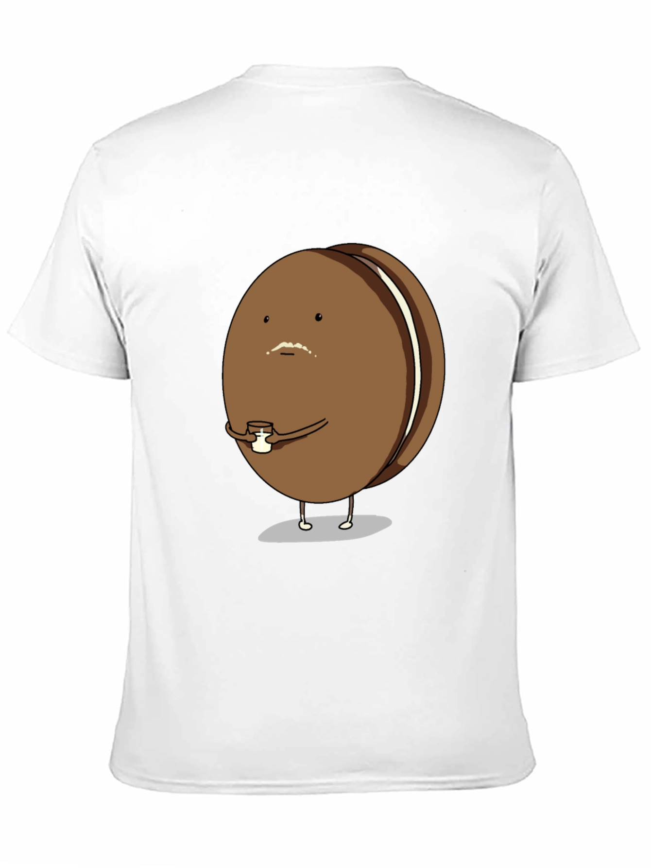 Black Funny Oreo Character Black T-Shirt view 11