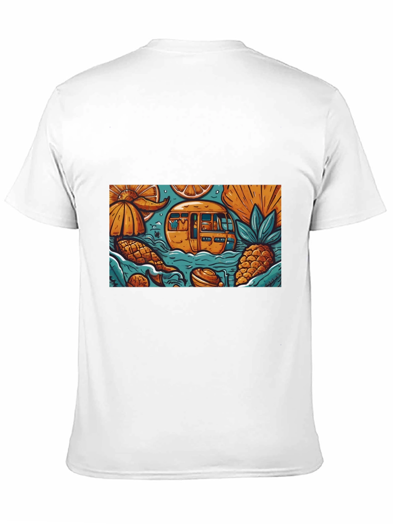 Black Tropical Island Adventure T-Shirt view 11