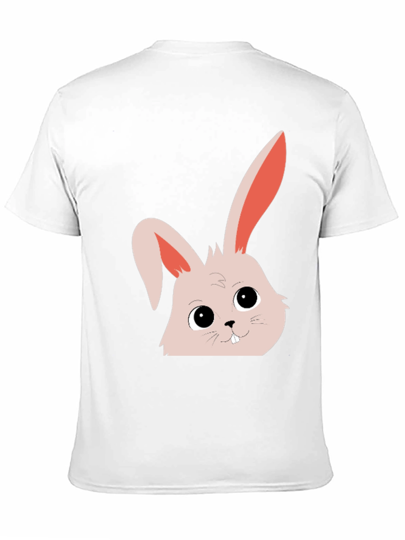 Black Cute Bunny Graphic Tee - Black Cotton Blend view 11