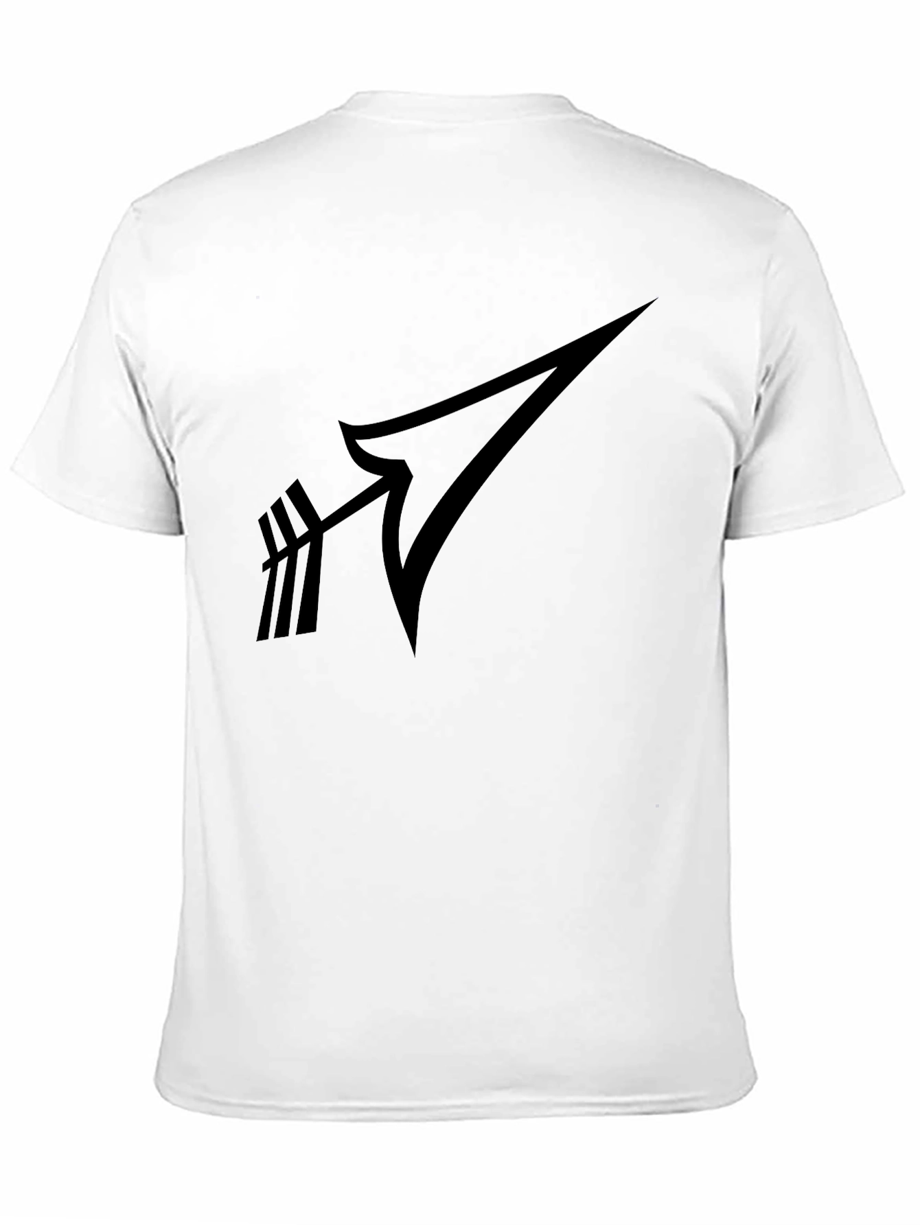 Black Modern Arrow Graphic Black T-Shirt view 11