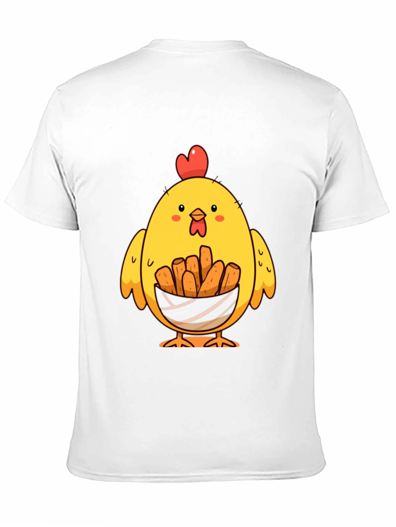 Black Chicken Nugget Lover T-Shirt - Cute Cartoon Chick view 11