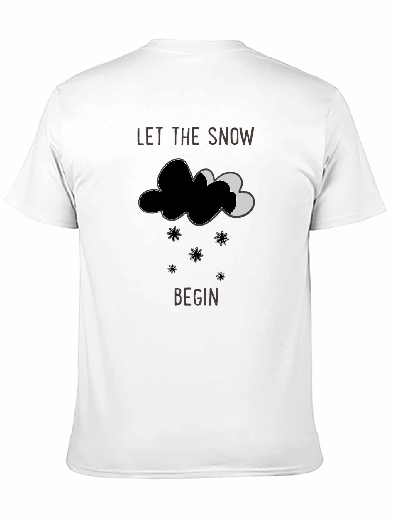 Black Let it Snow Graphic Tee view 11