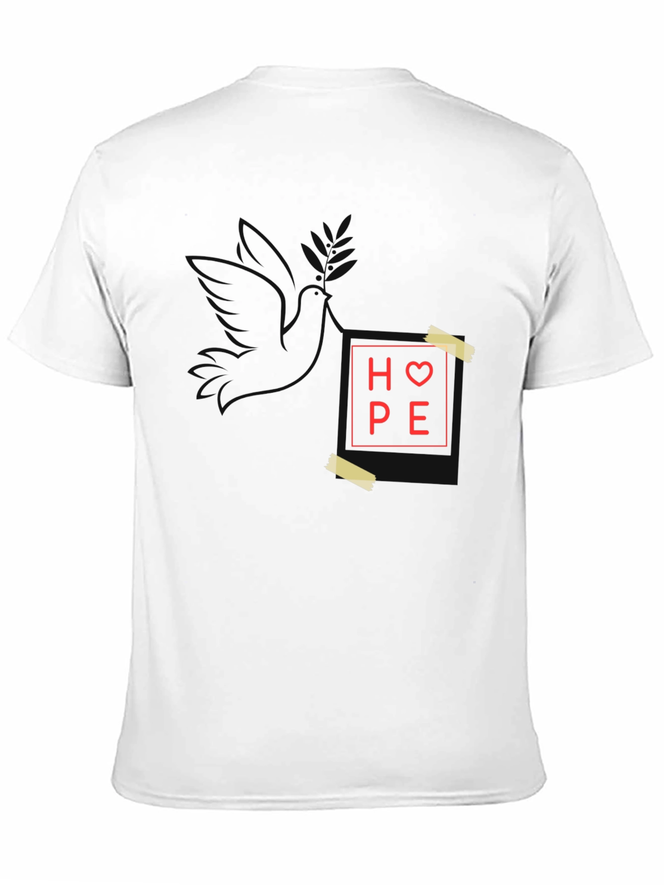 Black Hope Dove Graphic Print Tee - Stylish Comfort view 11