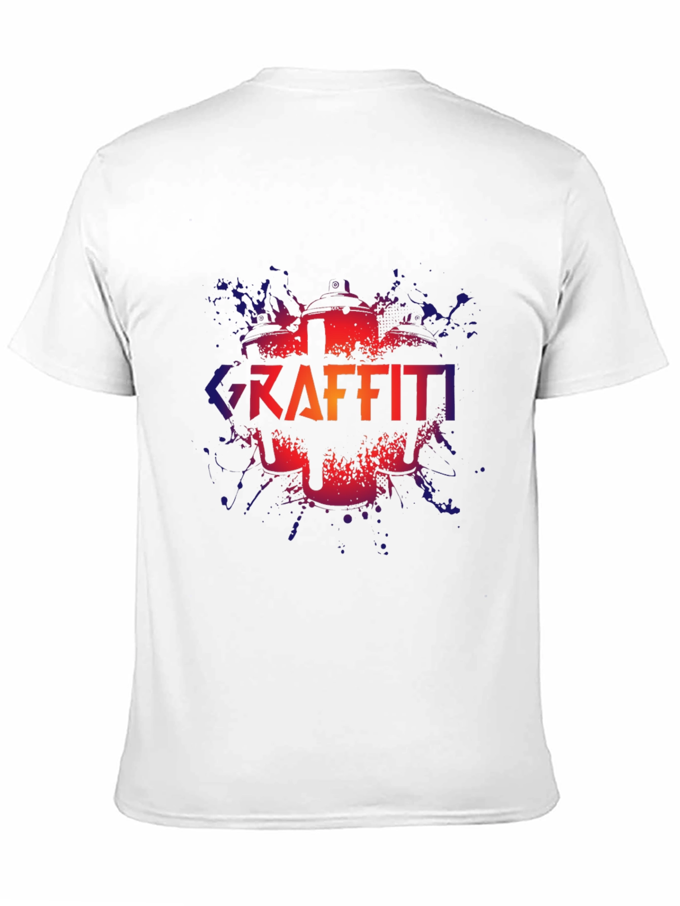 Black Graffiti Drummer Graphic T-Shirt - Black Crew Neck view 11