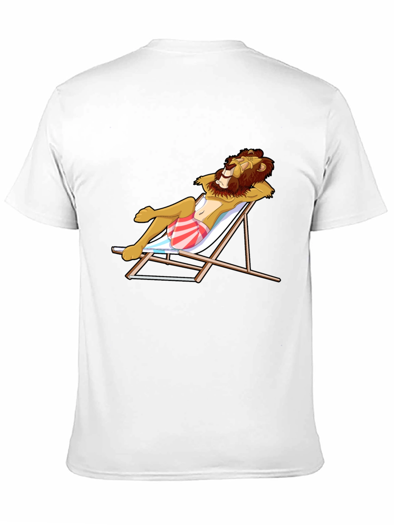 Black Lion on Vacation Graphic Tee -  Cool Summer Style view 11