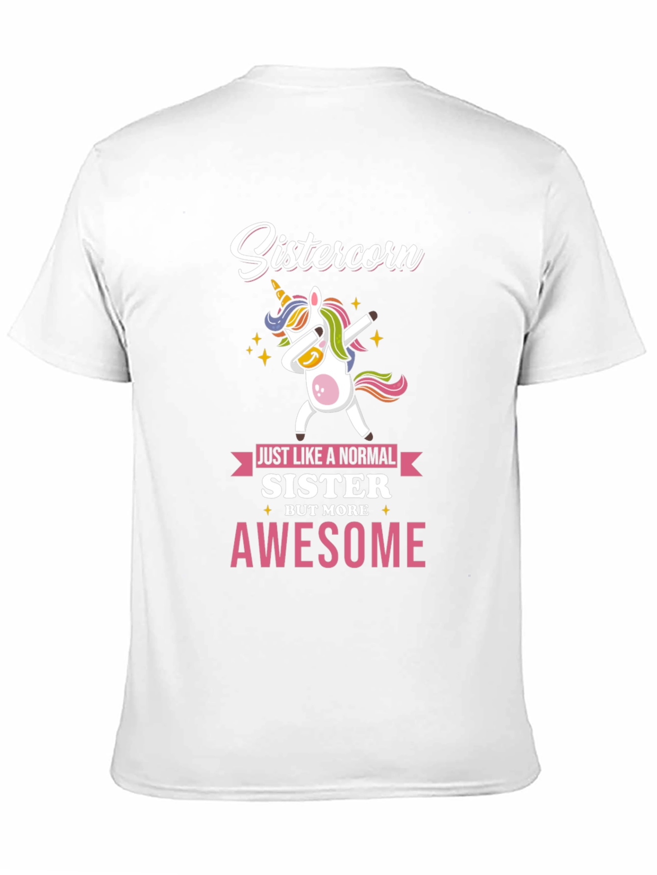 Black Sistercorn Awesome Unicorn Dabbing T-Shirt view 11