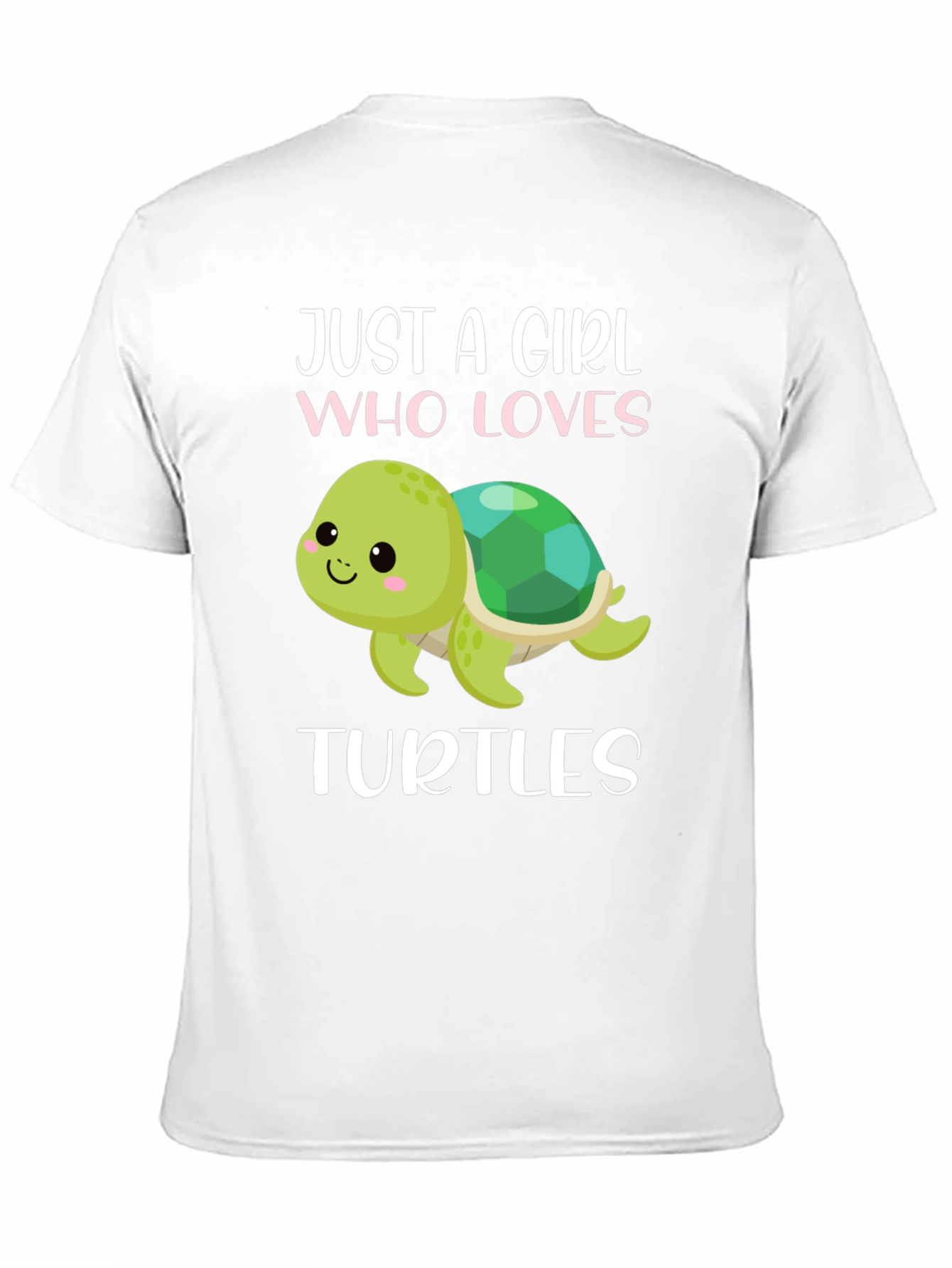 Black Just A Girl Who Loves Turtles T-Shirt view 11