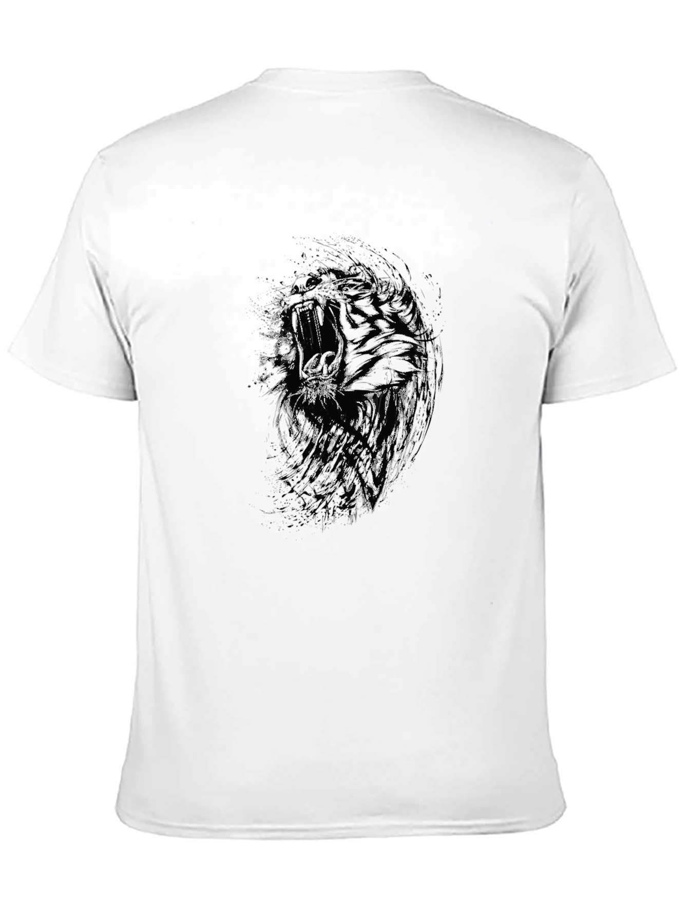 Black Abstract Graphic Print Black T-Shirt view 11