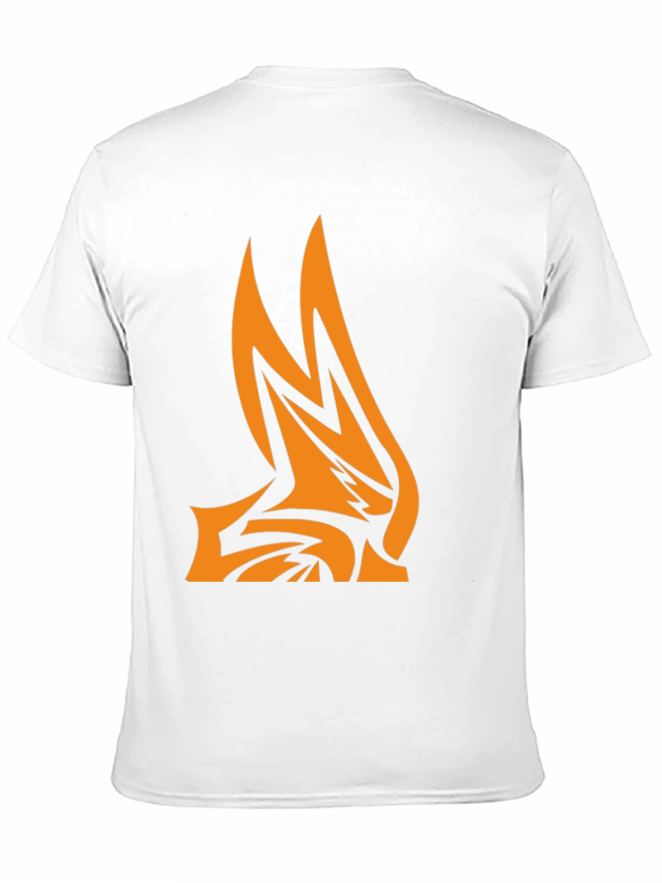 Black Men's Black Graphic Tee - Abstract Flame Design view 11