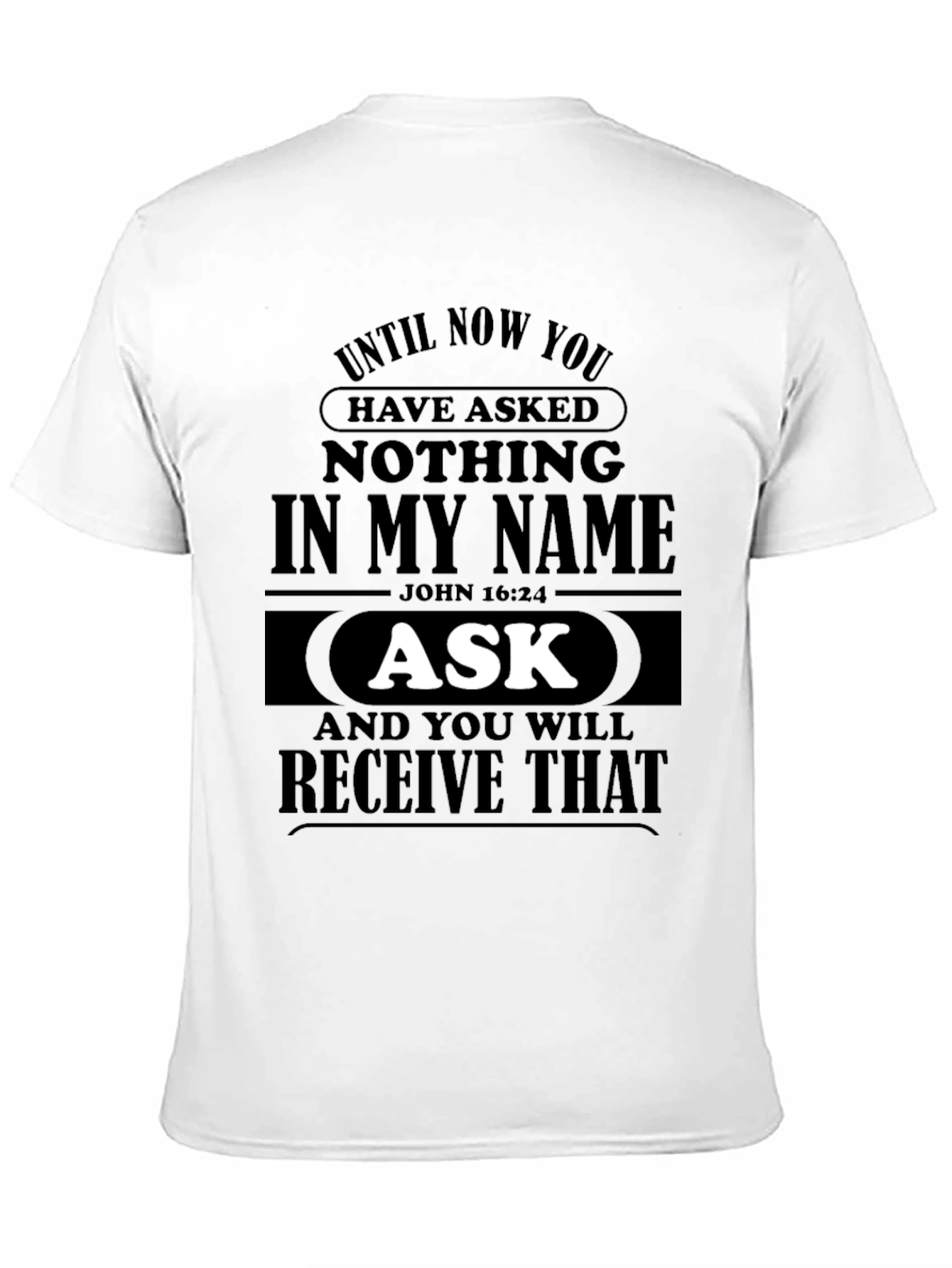 Black Ask & Receive Men's Black Graphic Tee view 11