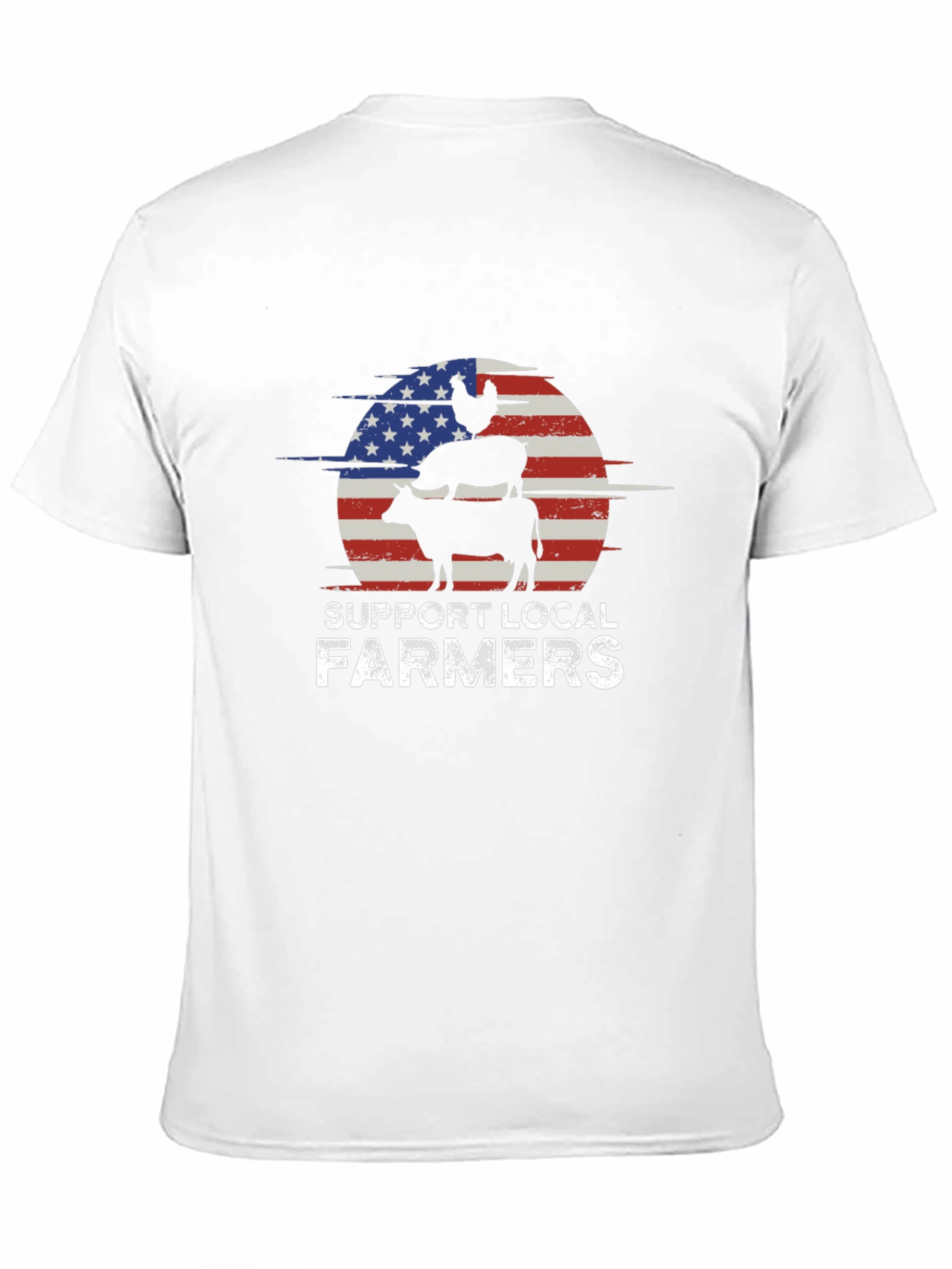 Support Local Farmers T-Shirt | Patriotic Farm Tee - 11