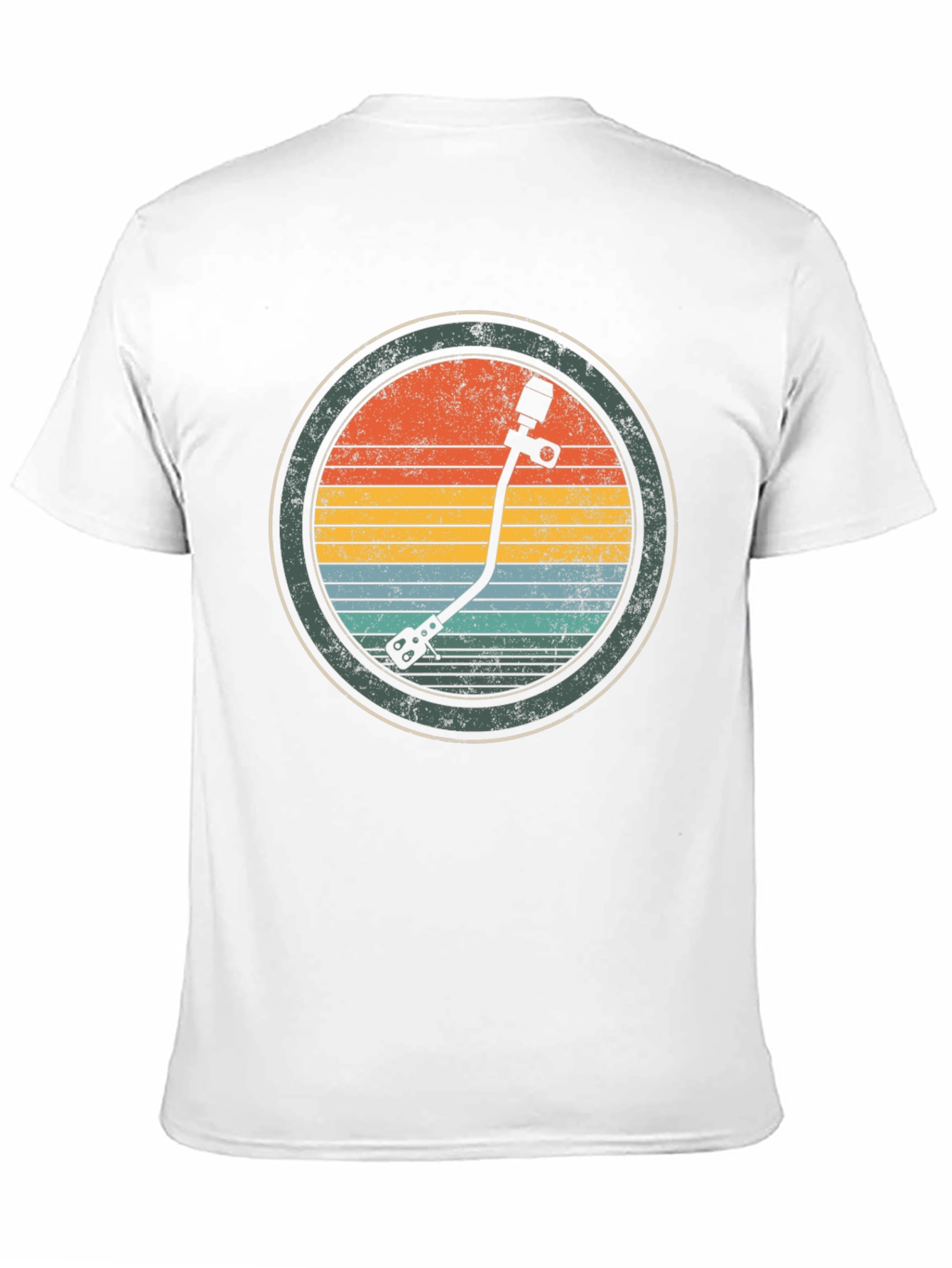 Black Retro Turntable T-Shirt - Vintage Style DJ Tee view 11