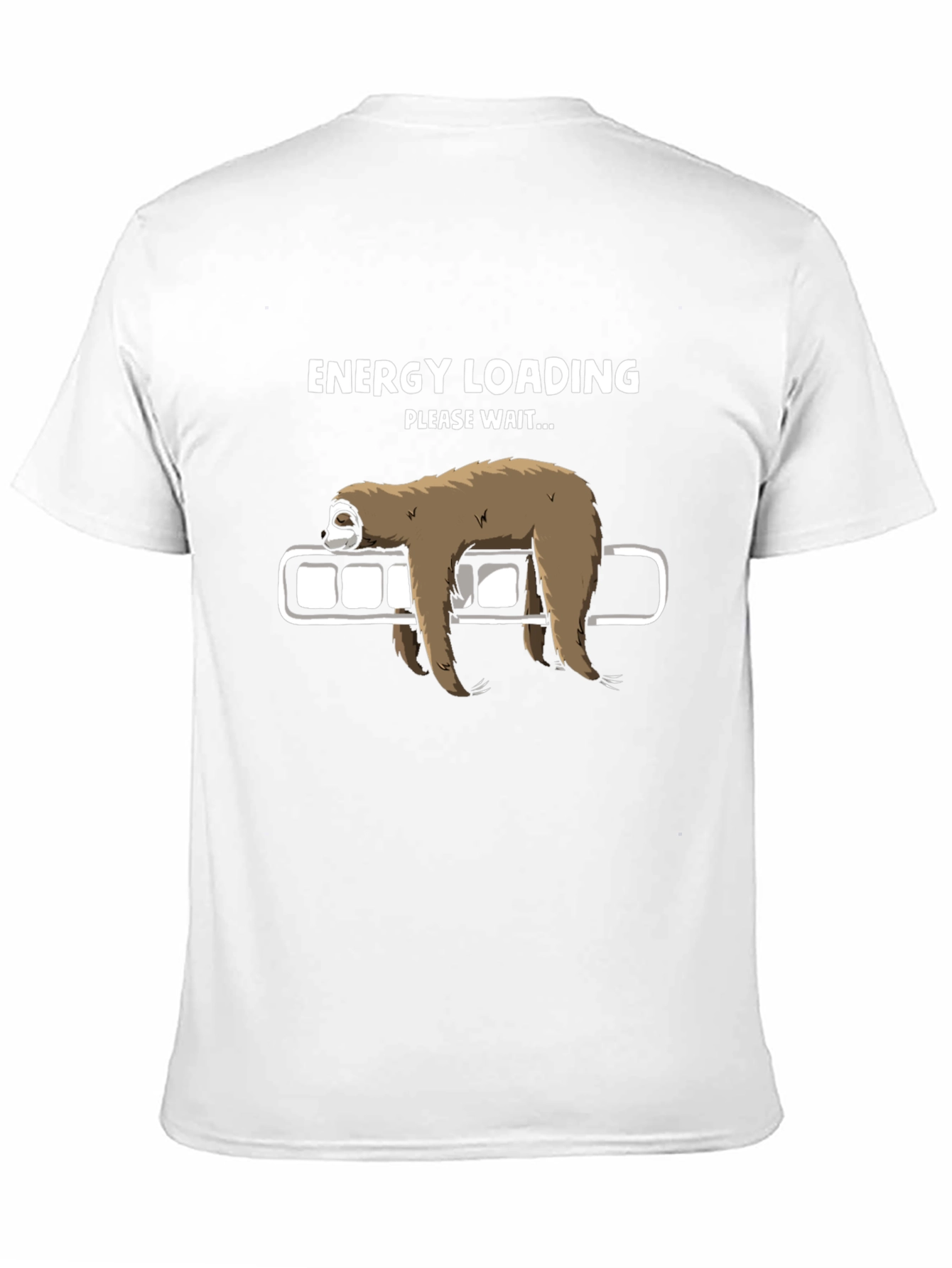 Black Energy Loading Sloth Graphic T-Shirt - Relaxed Fit view 11