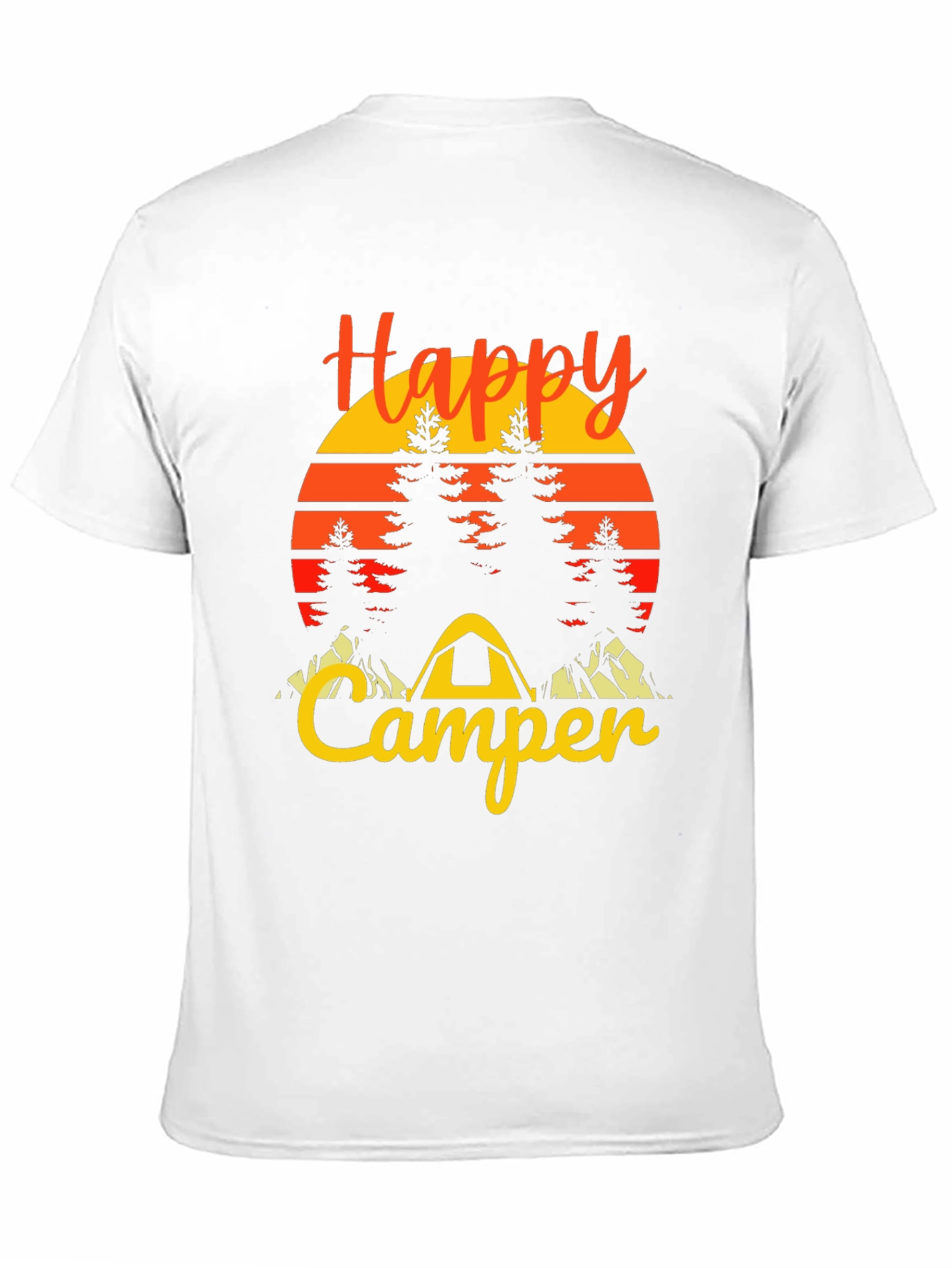Black Happy Camper Graphic Tee - Outdoor Adventure Shirt view 11
