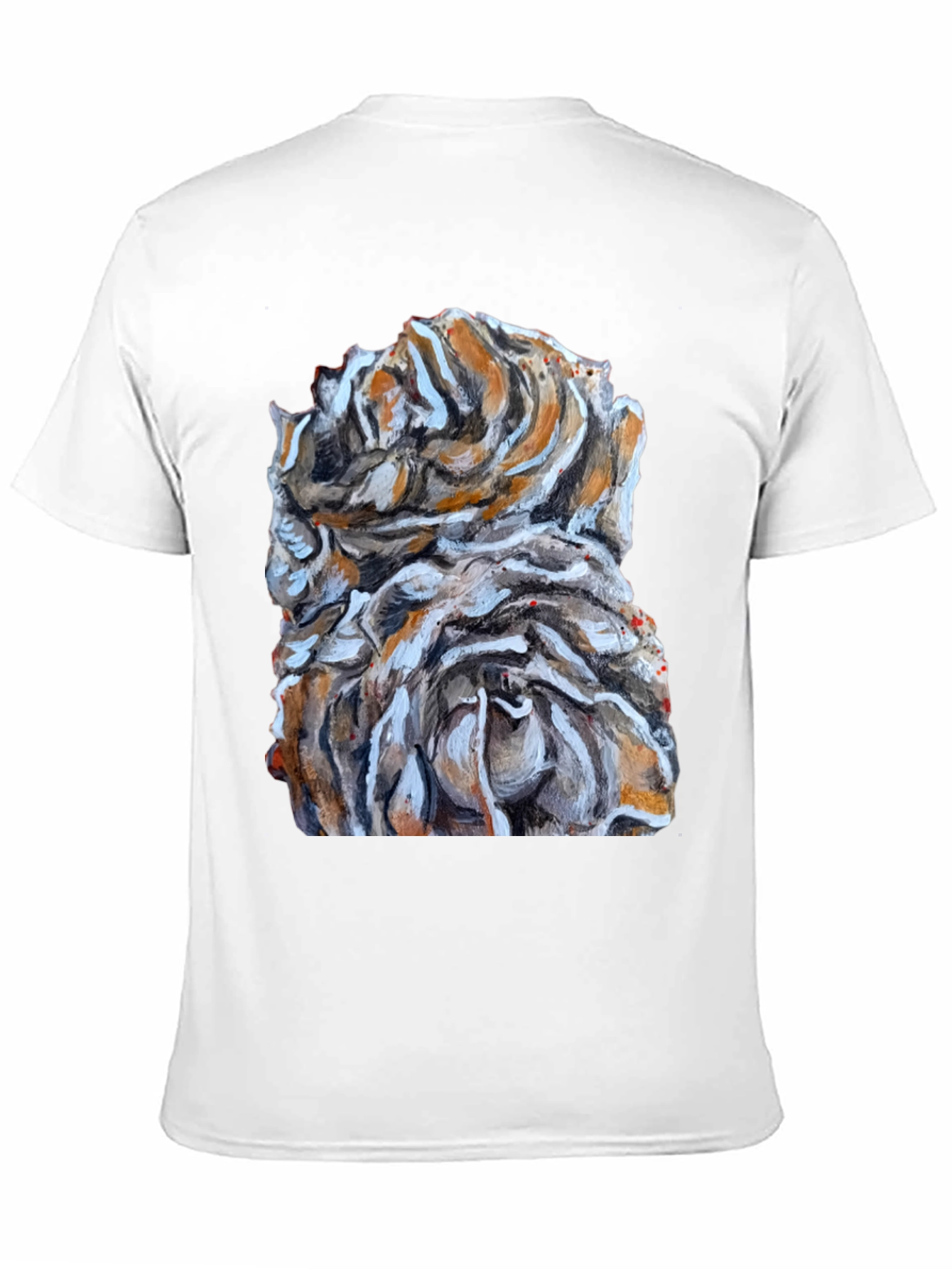 Black Abstract Floral Graphic Print T-Shirt view 11