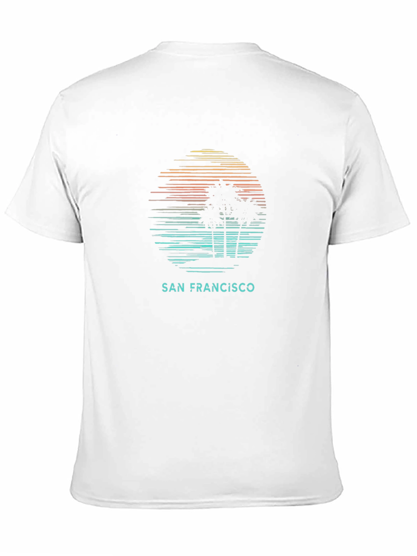 Black San Francisco Sunset Graphic Tee - Men's Black T-Shirt view 11
