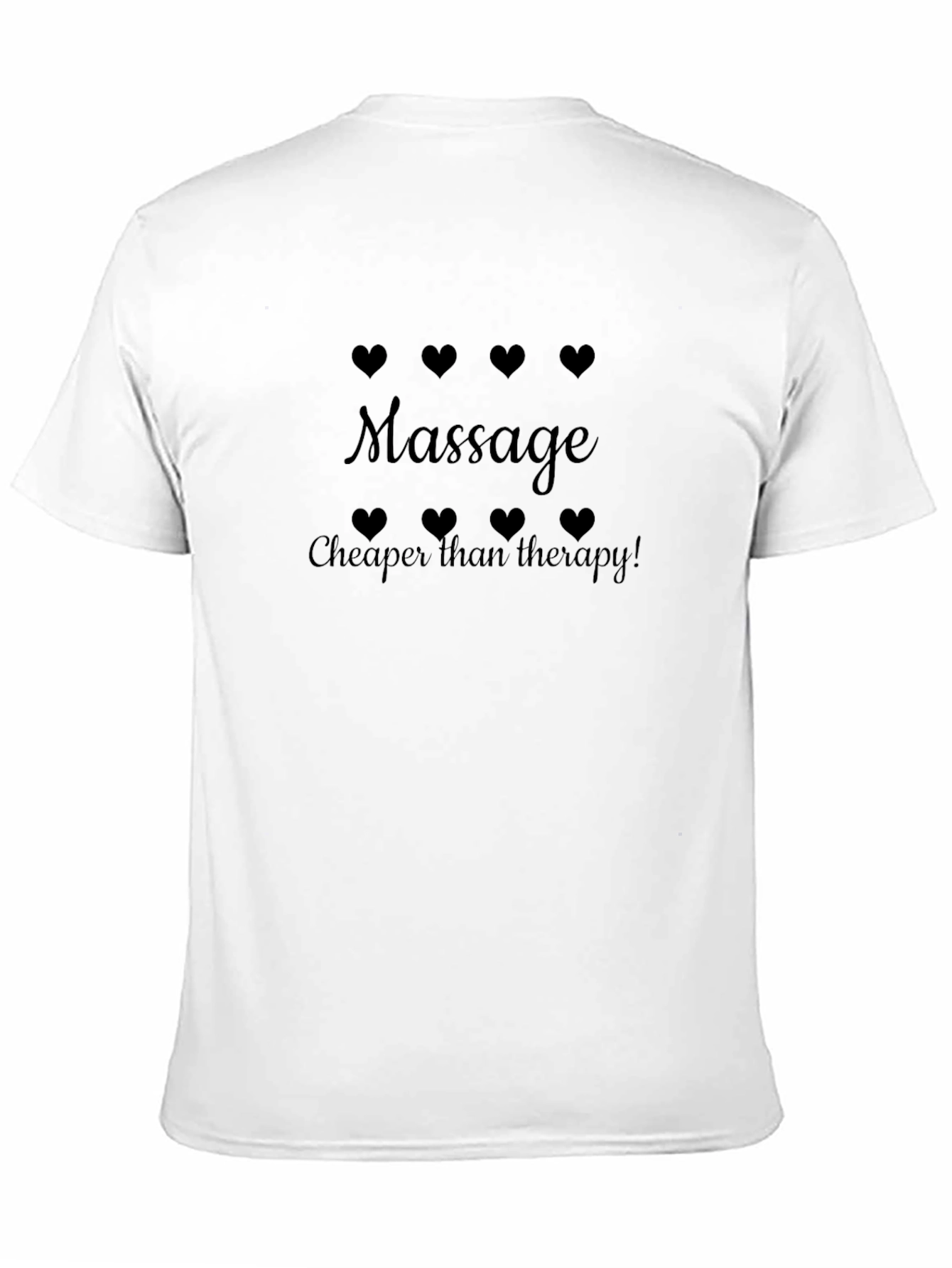 Black Massage Cheaper Than Therapy Black T-Shirt view 11