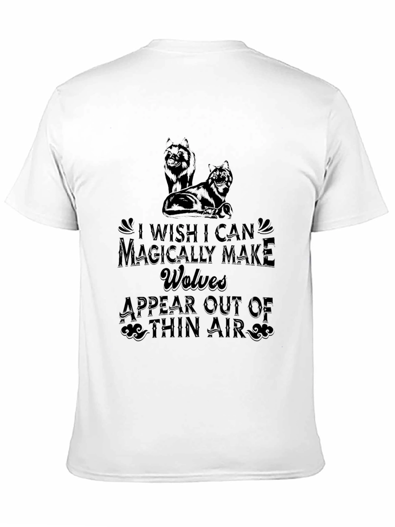 Black Magical Wolves Graphic Tee - Unisex Black T-Shirt view 11