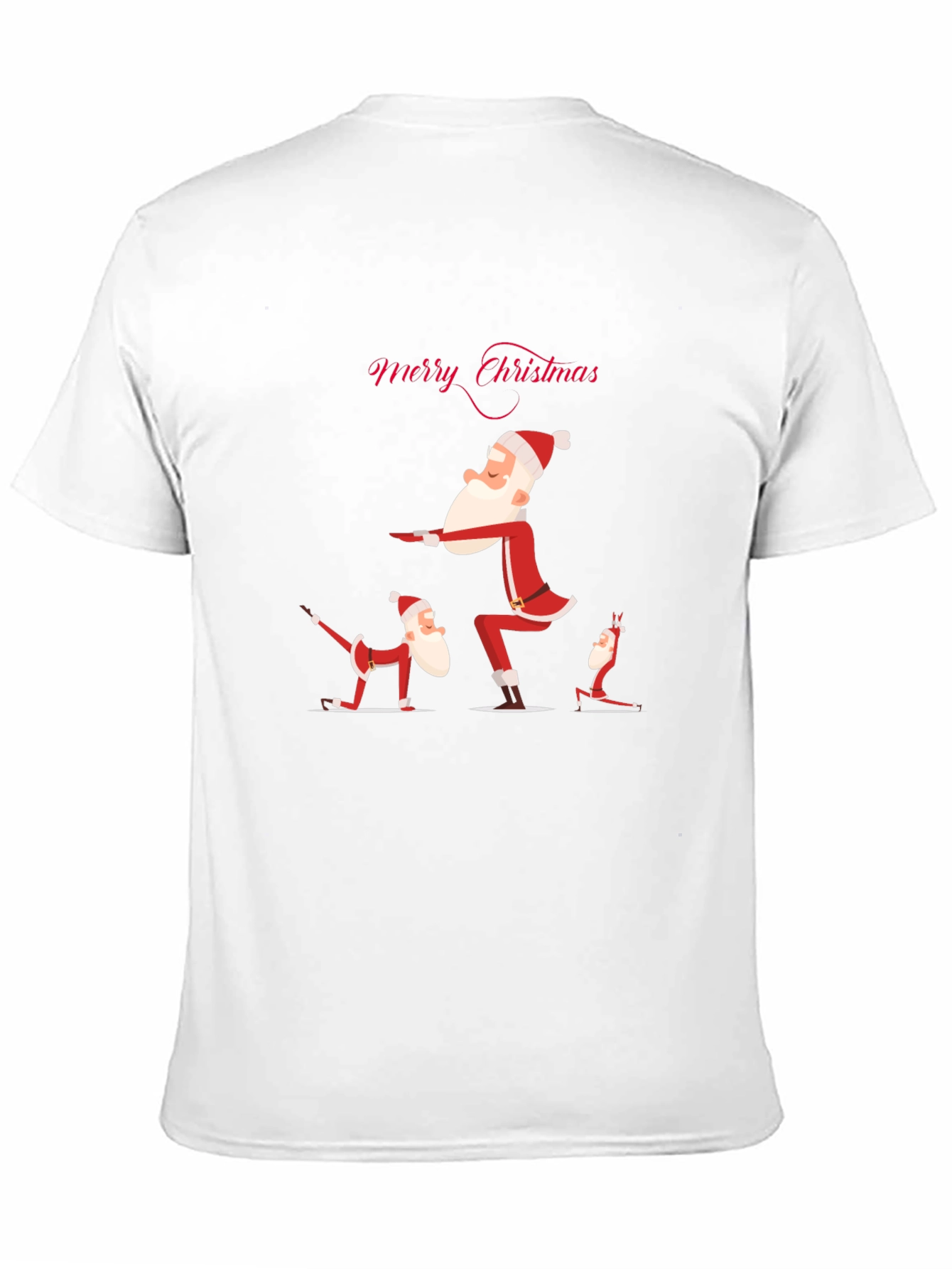 Black Yoga Santa Christmas T-Shirt view 11