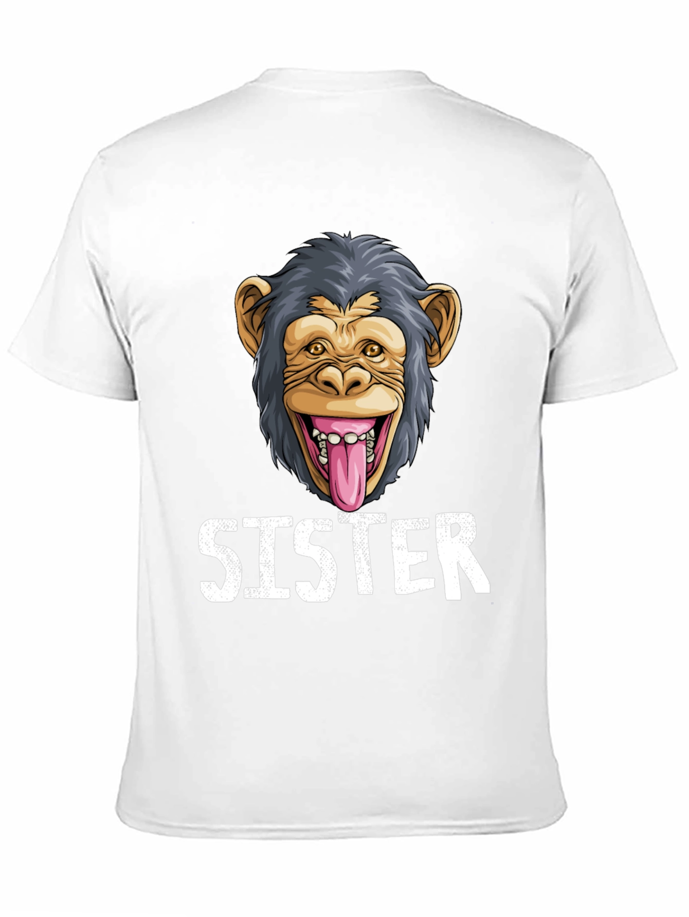 Black Sister Monkey Graphic T-Shirt - Fun & Unique! view 11