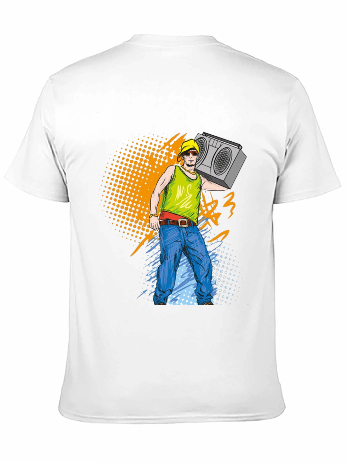 Black Retro Boombox Graphic T-Shirt - Vintage Music Tee view 11