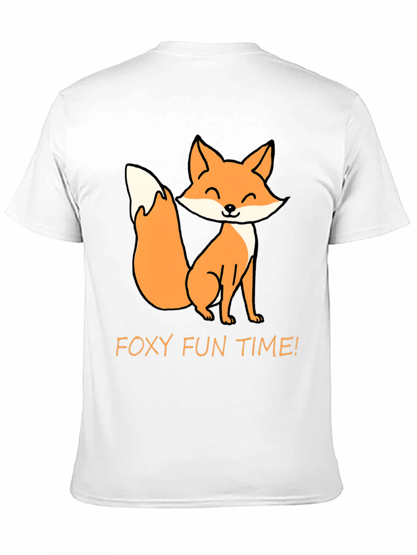 Black Foxy Fun Time T-Shirt - Cute Cartoon Fox Tee view 11