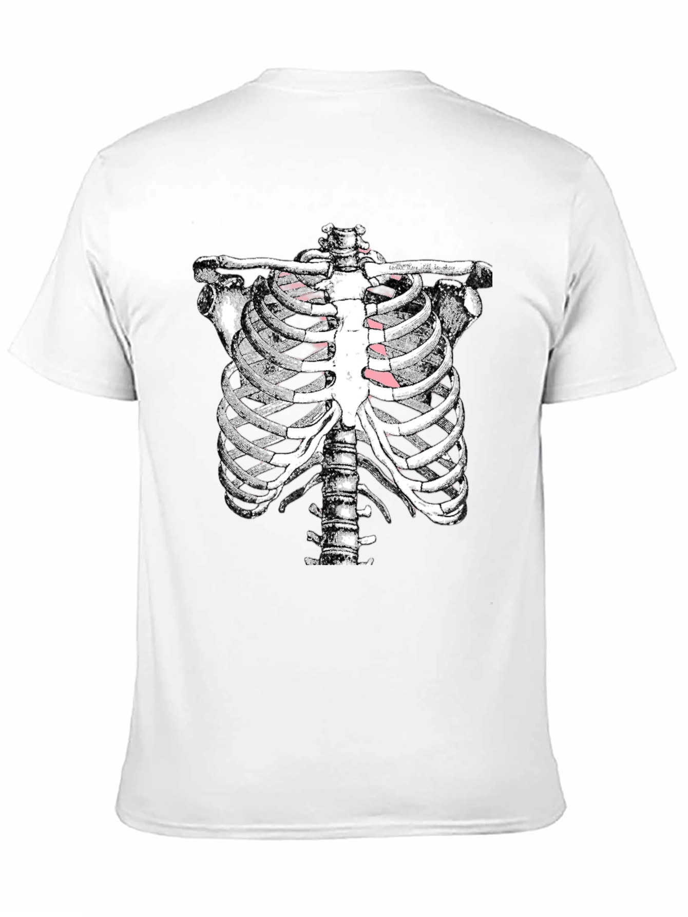 Black Rib Cage Graphic T-Shirt - Halloween Costume Tee view 11