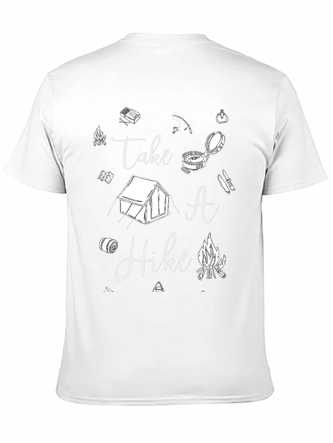 Black Take A Hike Graphic Tee - Camping Lover's T-Shirt view 11