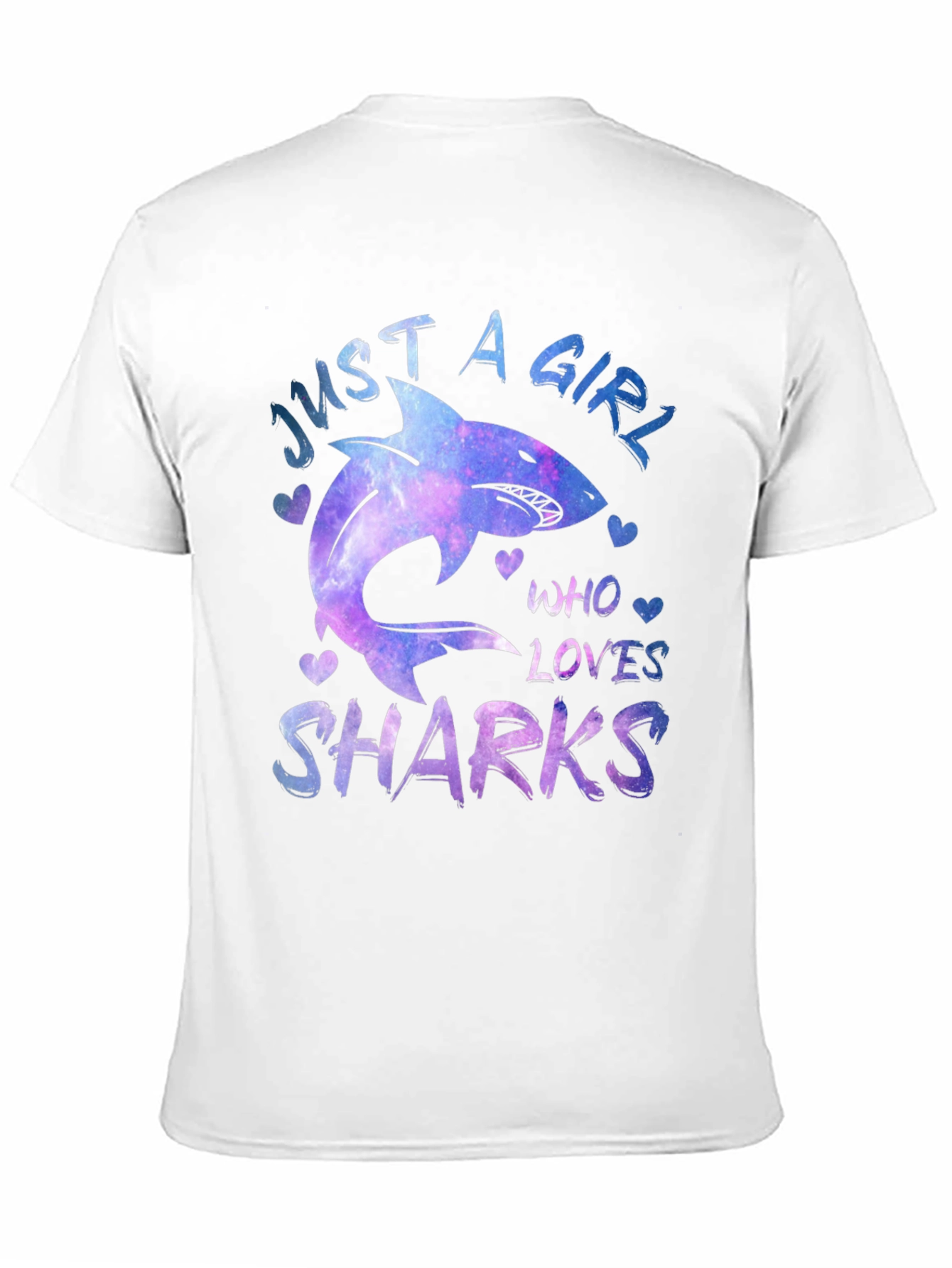 Black Just A Girl Who Loves Sharks Graphic Tee view 11