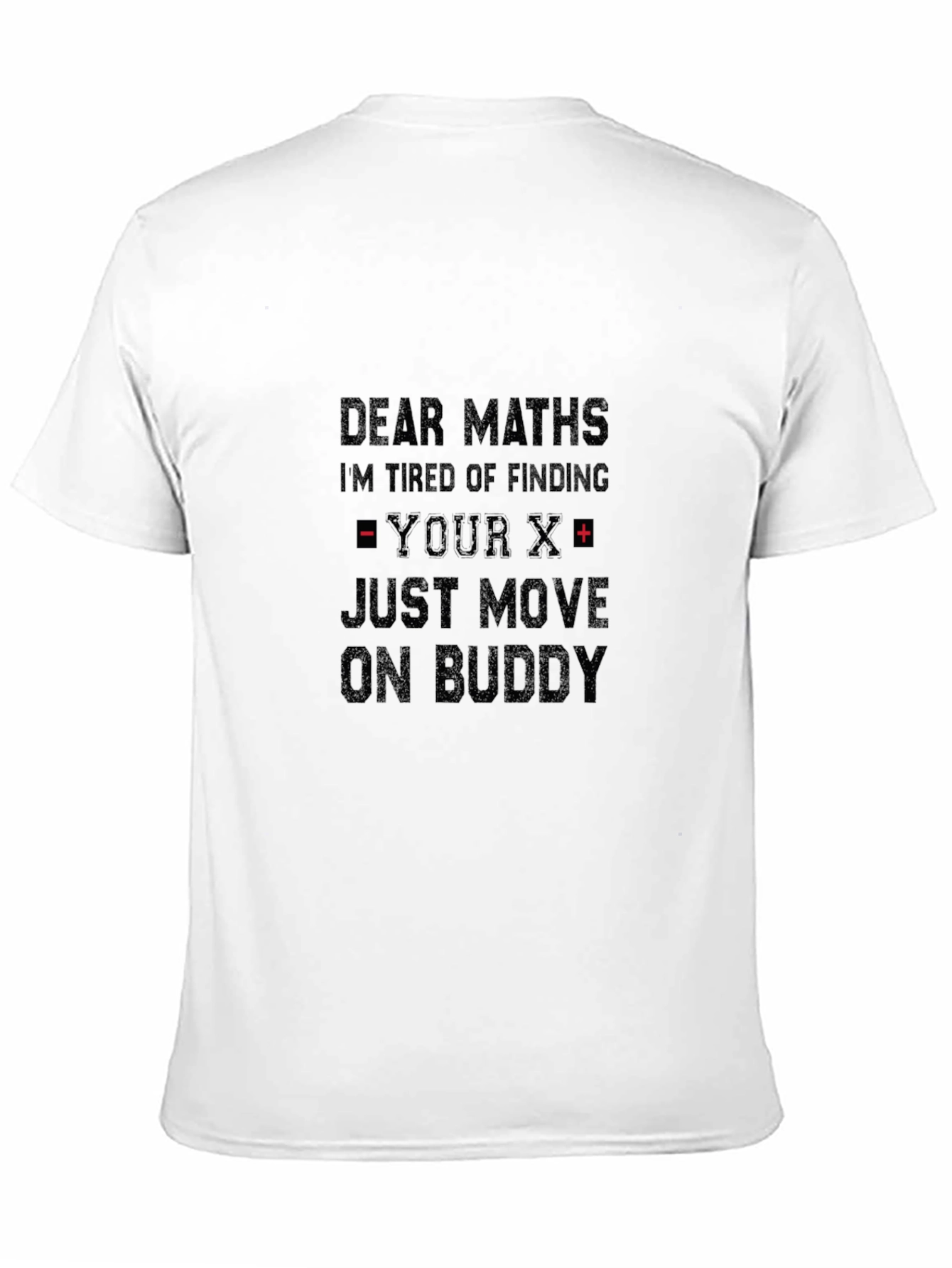 Black Dear Maths Funny Graphic T-Shirt view 11