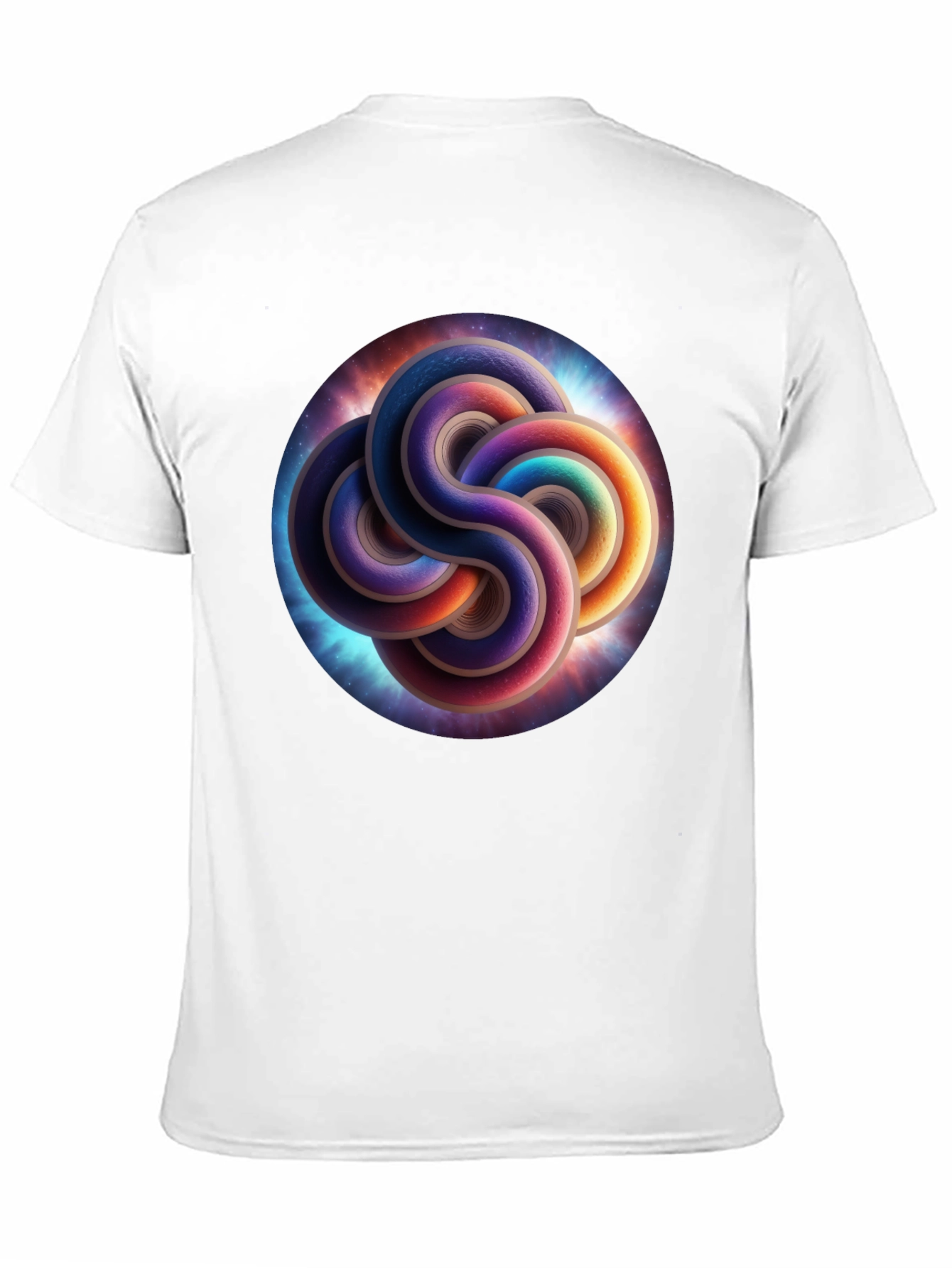 Black Cosmic Knot T-Shirt - Black, Unique Design view 11