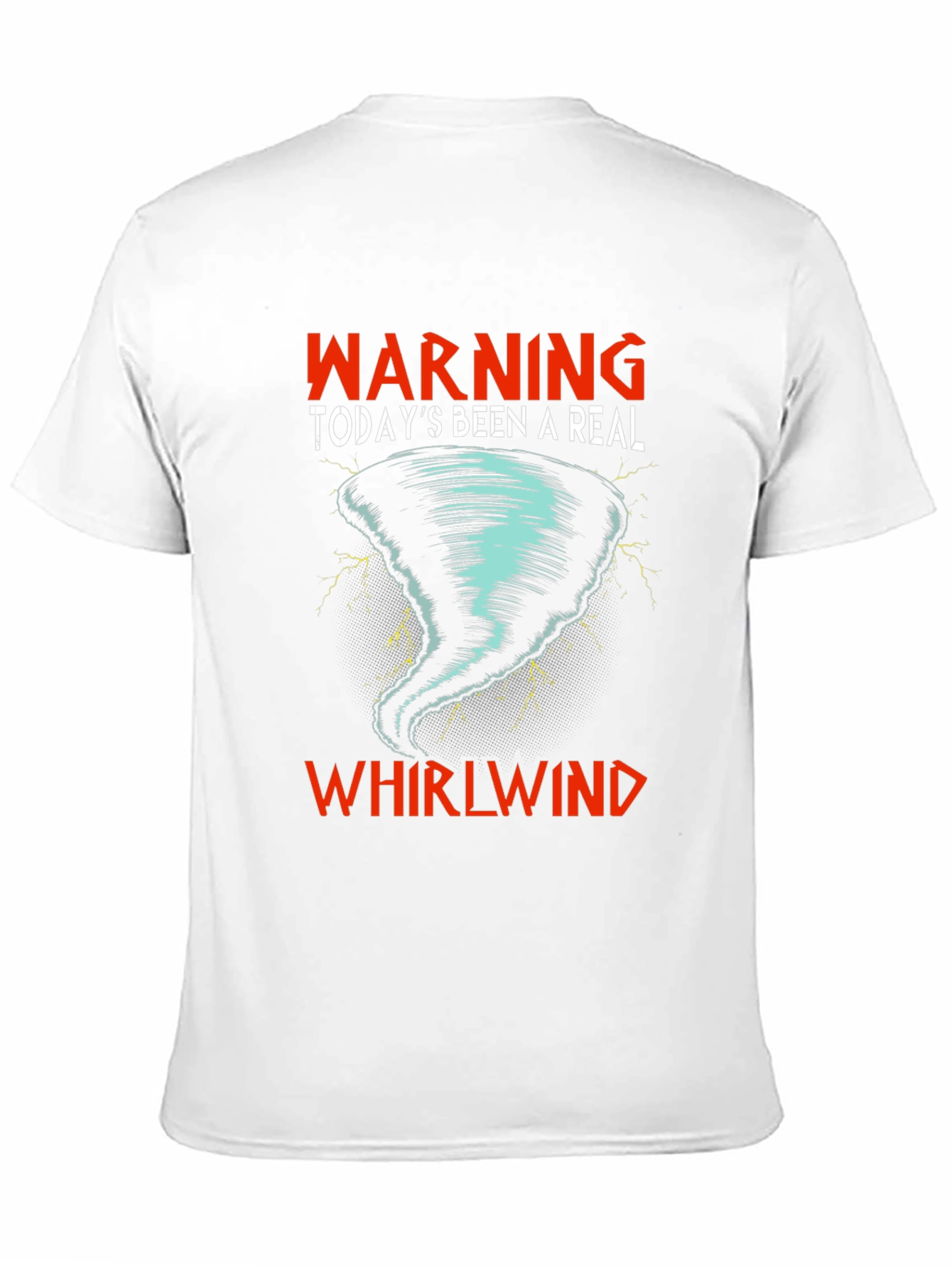 Black Warning Whirlwind Graphic T-Shirt view 11