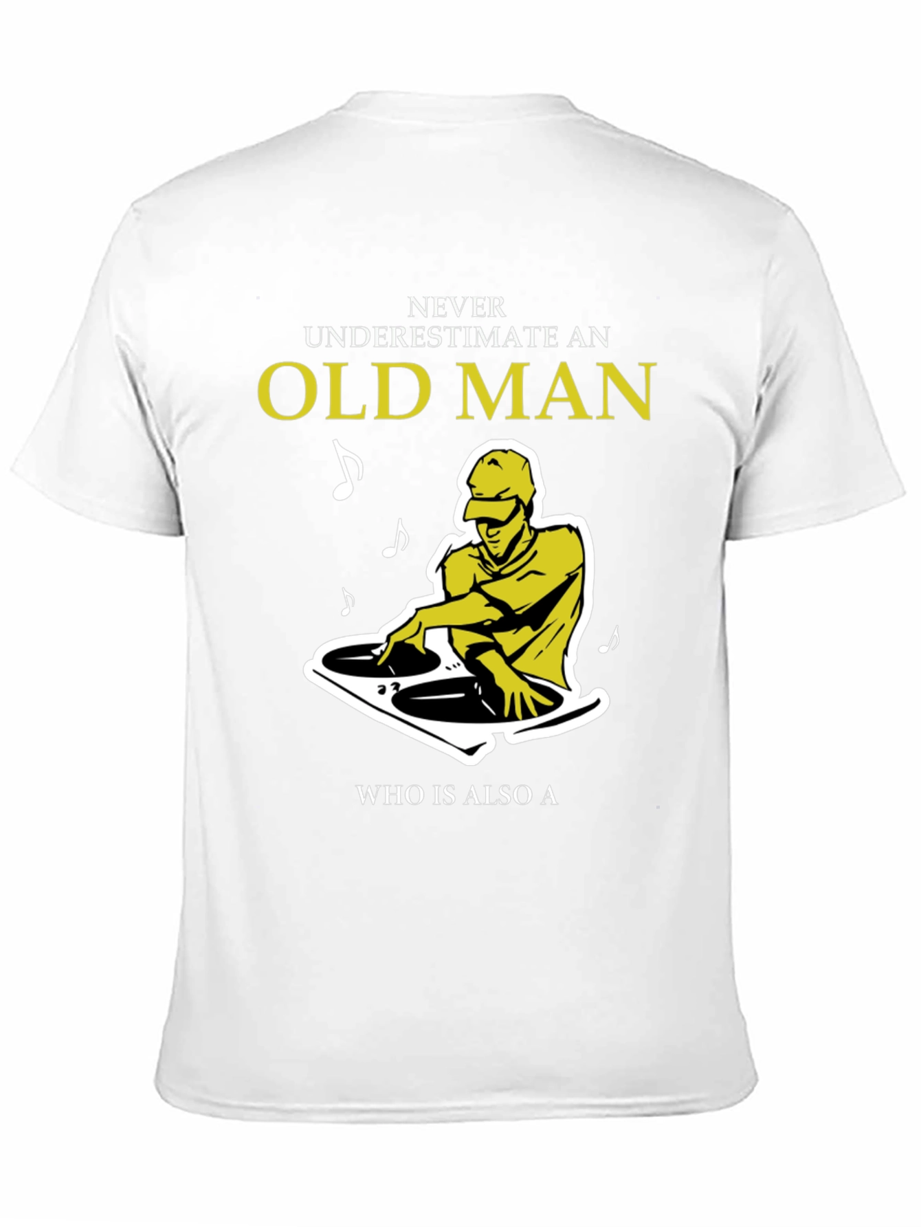 Black DJ Old Man Graphic Tee - Never Underestimate Him view 11