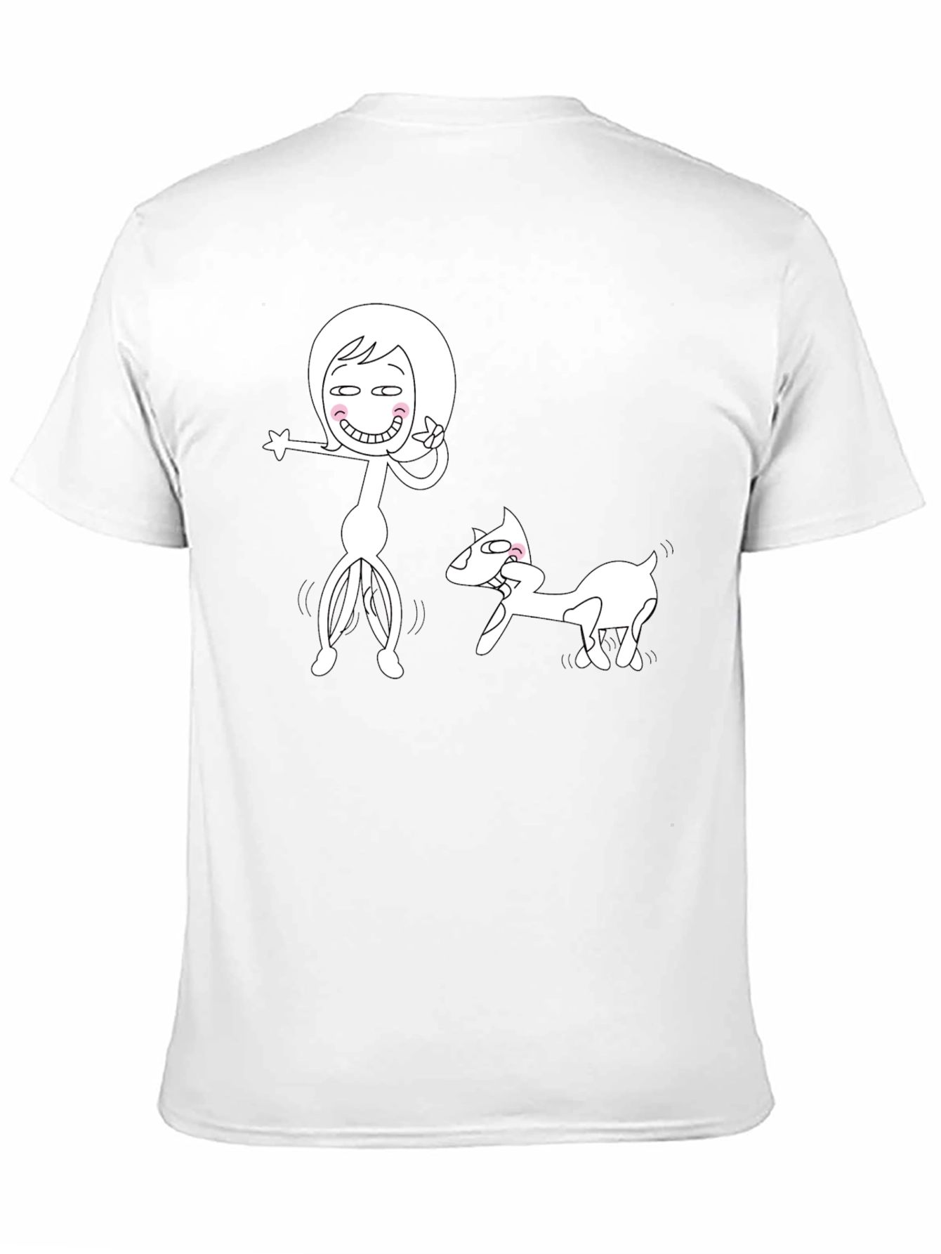 Black Funny Cartoon Graphic Black T-Shirt view 11