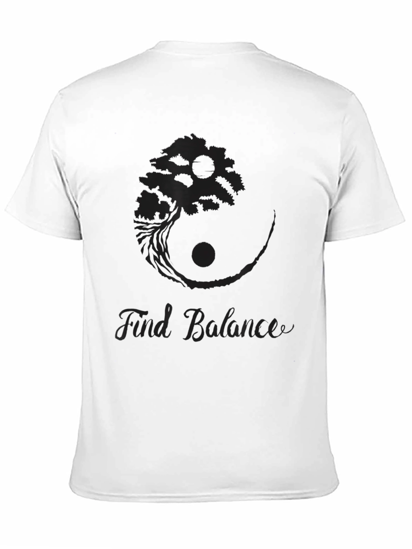 Black Balance Bonsai Tree Graphic T-Shirt view 11