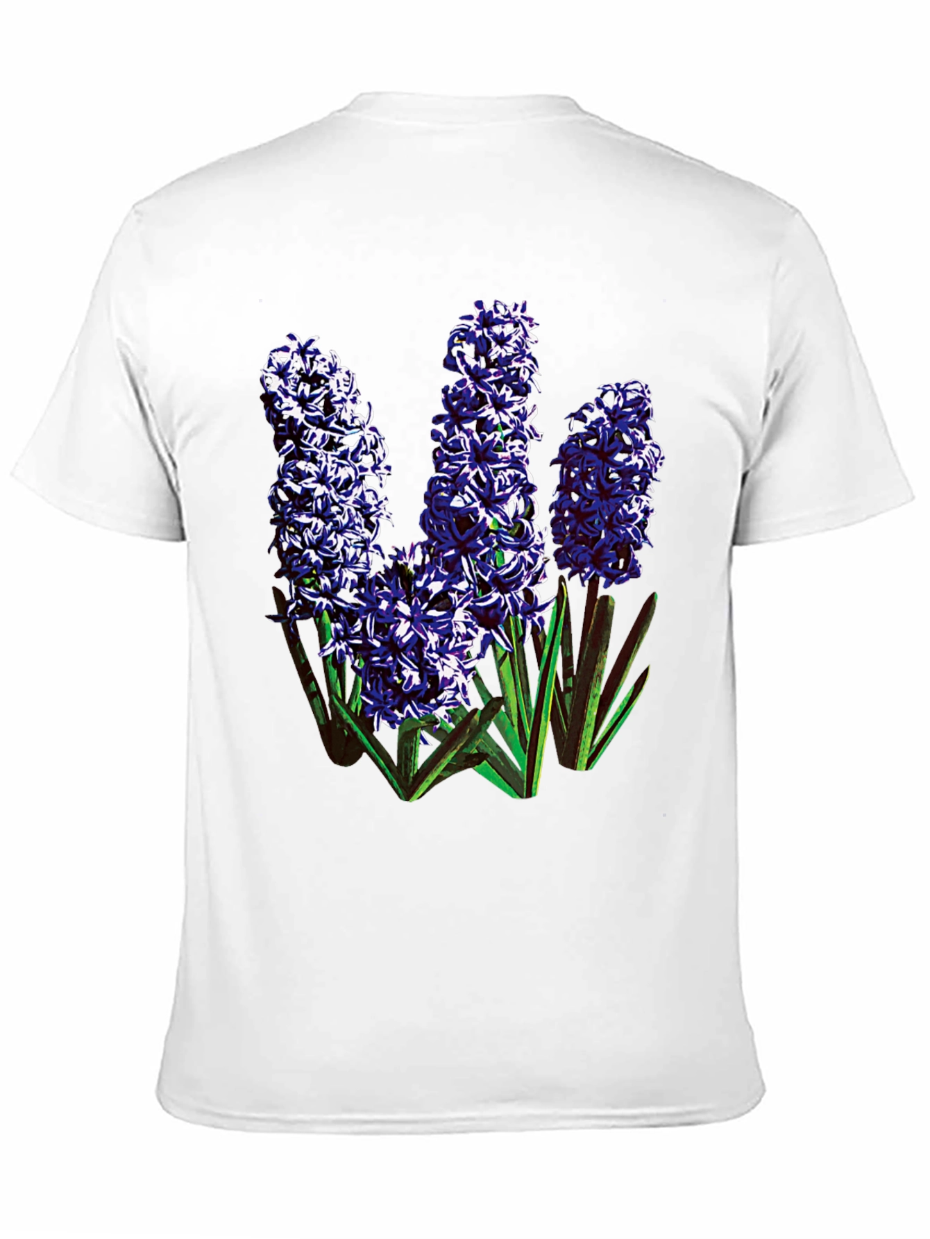 Black Floral Print Black Cotton Tee view 11