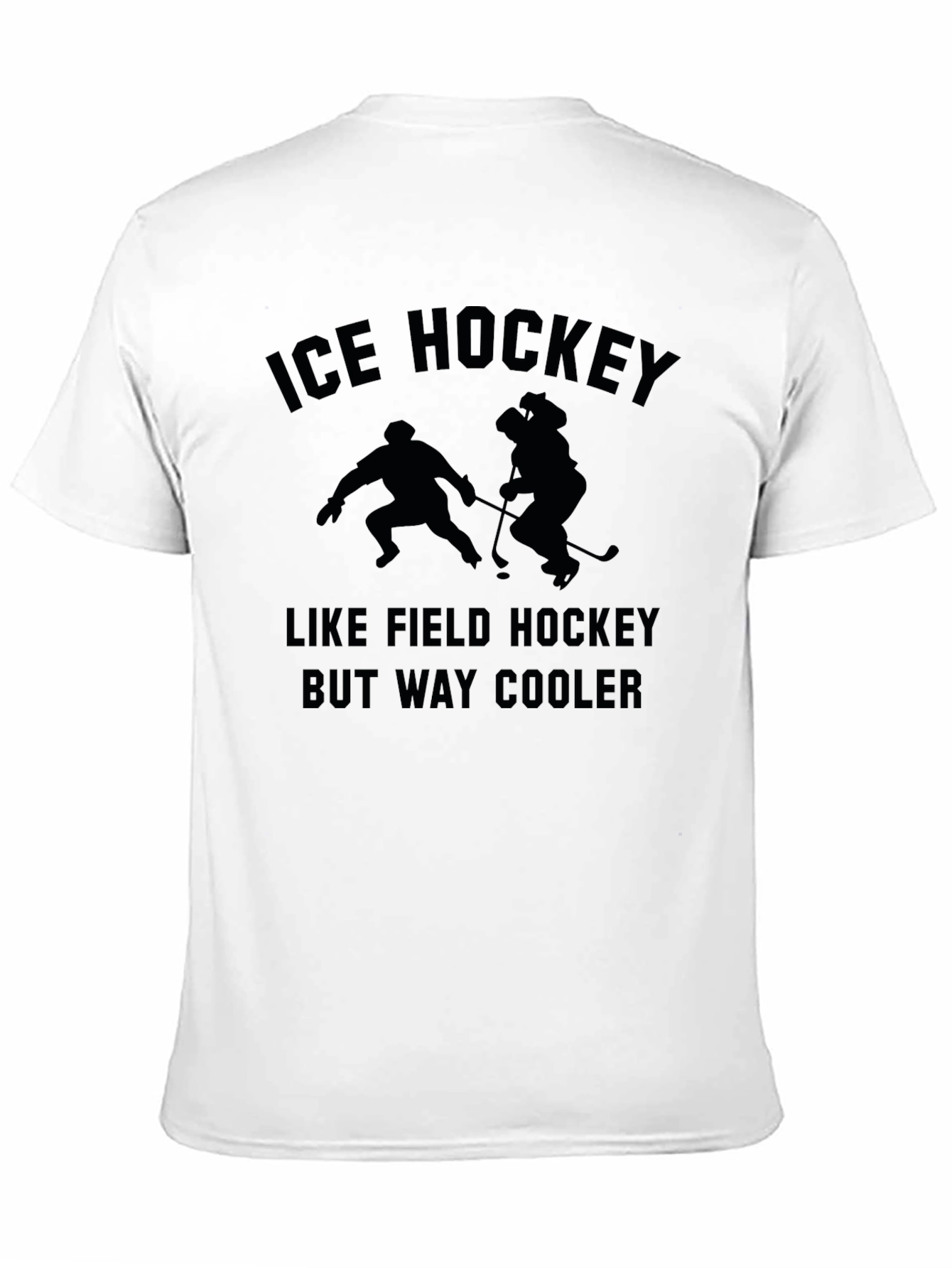 Black Ice Hockey Tee - Funny Sports Graphic T-Shirt view 11