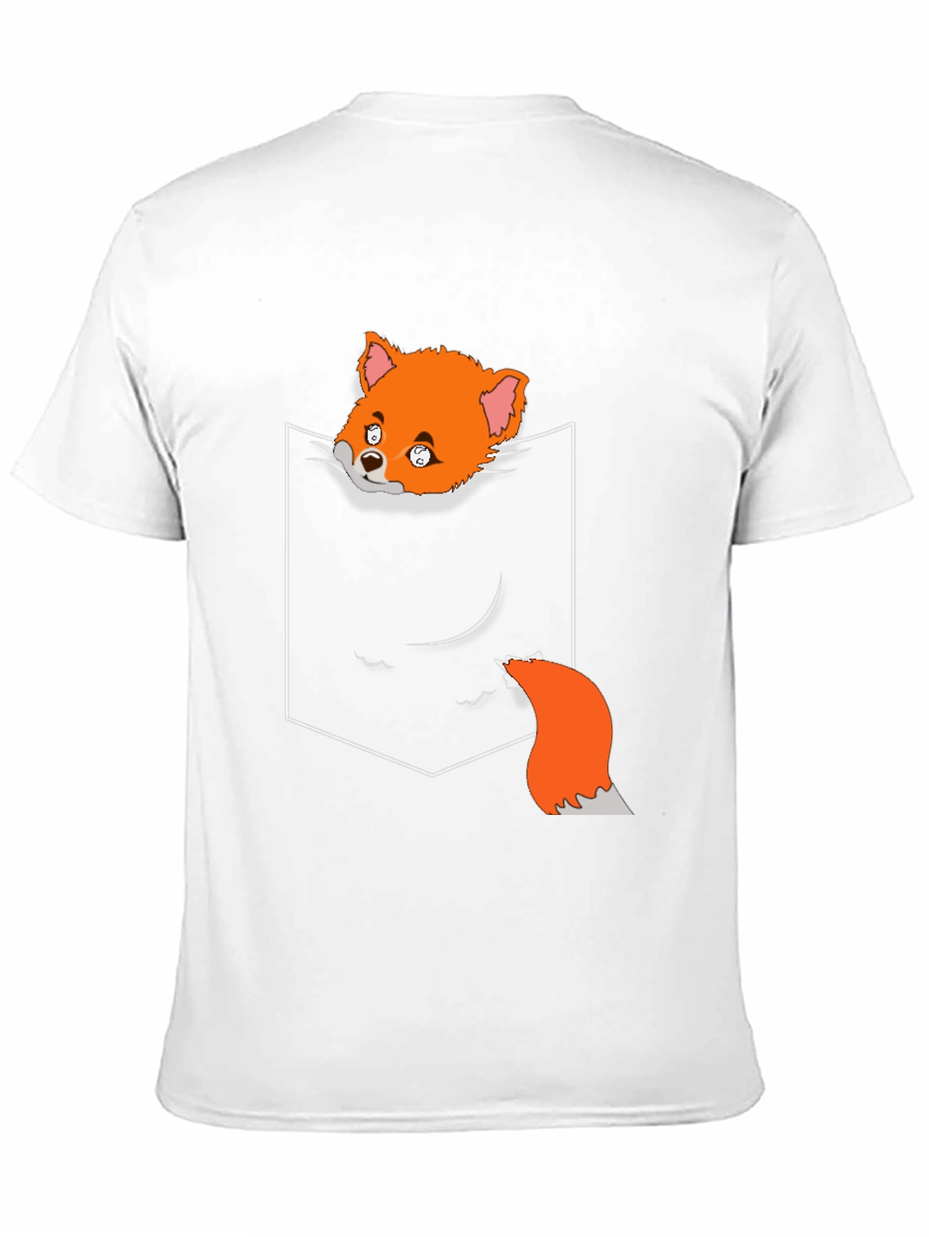 Black Fox in Pocket Graphic T-Shirt view 11