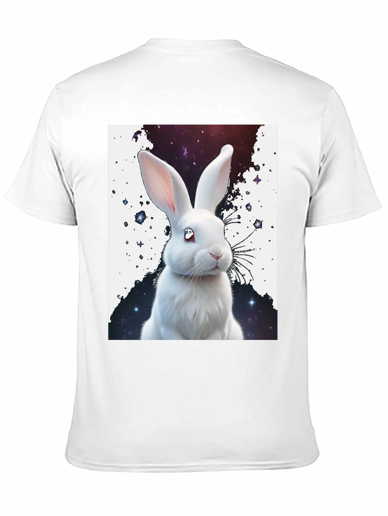 Black Cosmic Bunny T-Shirt - Unique Galaxy Rabbit Design view 11
